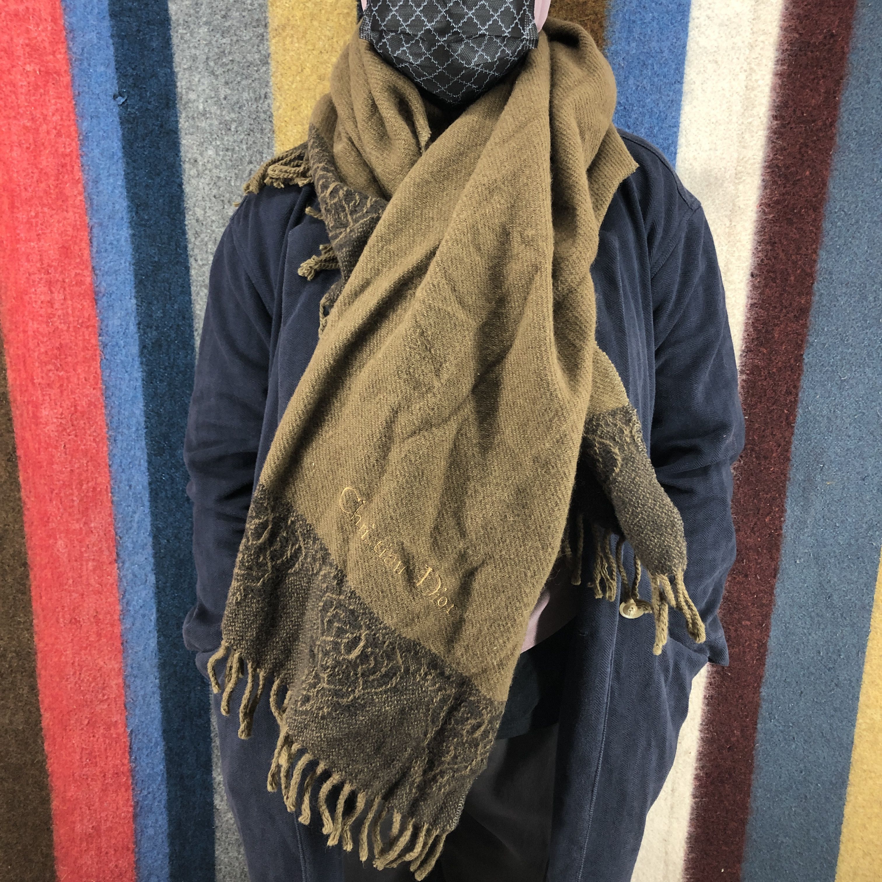 Christian Dior Monsieur Vintage CHRISTIAN DIOR Muffler Scarf #0755/AF Size ONE SIZE - 3 Thumbnail
