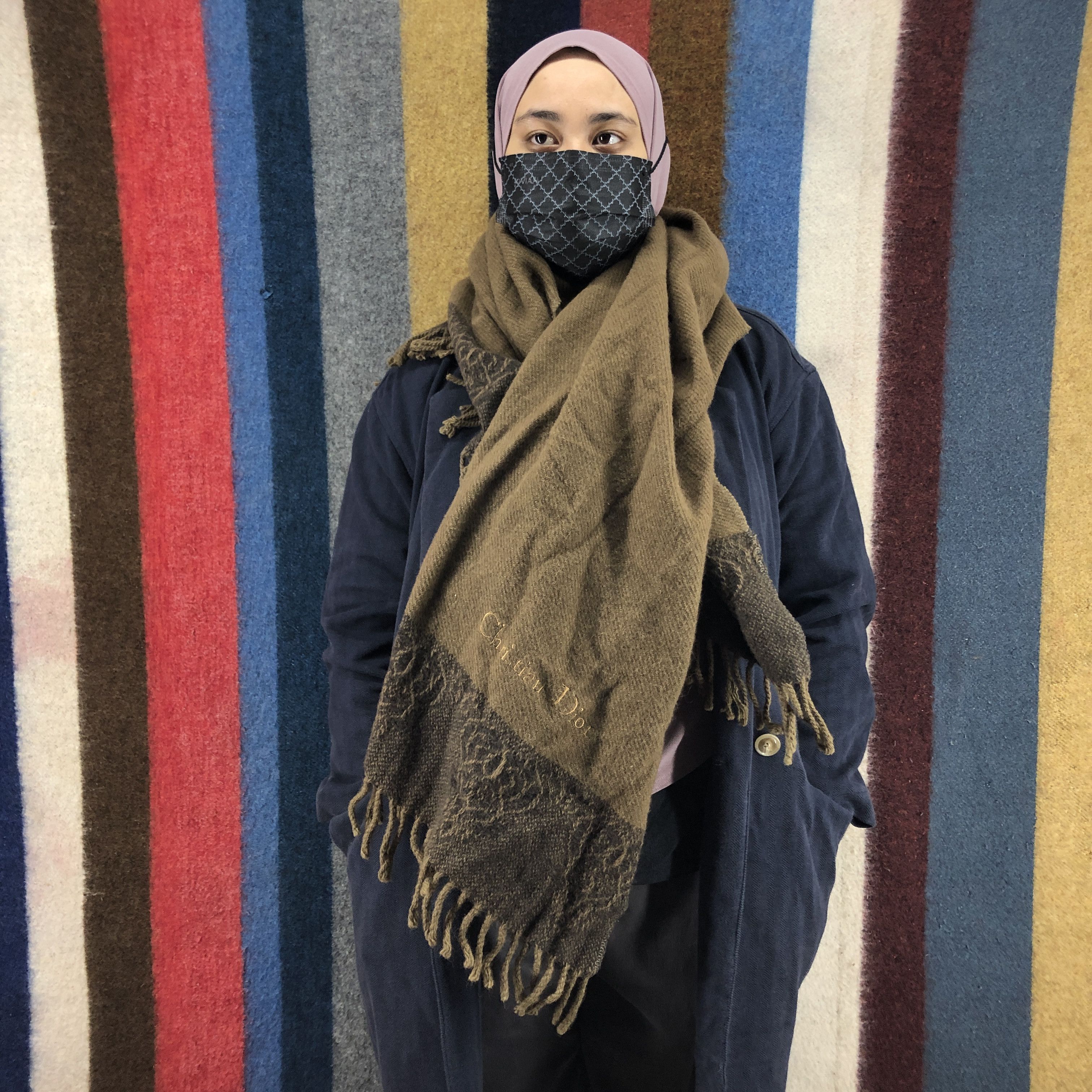 Christian Dior Monsieur Vintage CHRISTIAN DIOR Muffler Scarf #0755/AF Size ONE SIZE - 2 Thumbnail