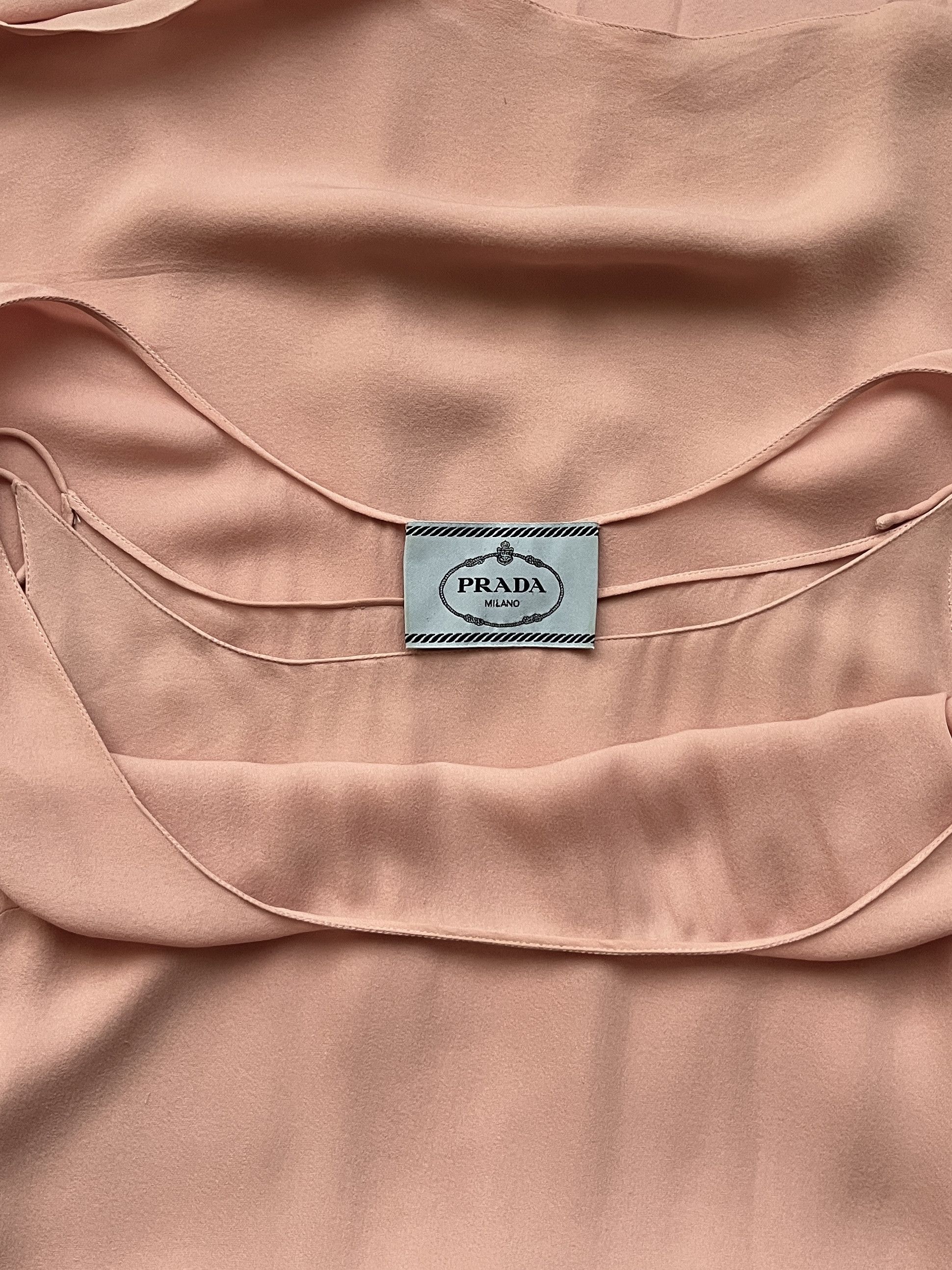 Prada ⚡️QUICK SALE⚡️Prada Peach Chiffon Dress Size L / US 10 / IT 46 - 3 Thumbnail