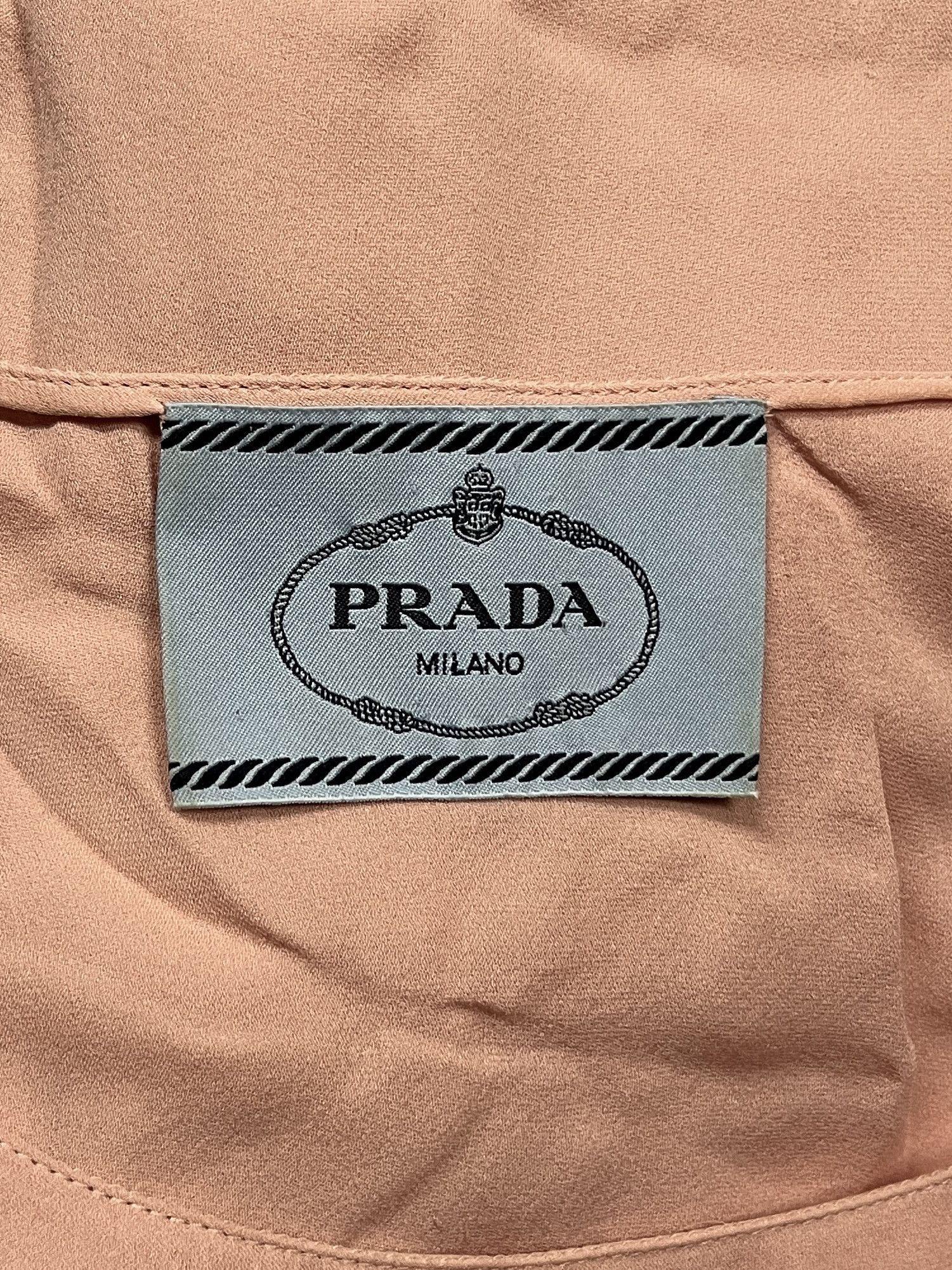 Prada ⚡️QUICK SALE⚡️Prada Peach Chiffon Dress Size L / US 10 / IT 46 - 4 Thumbnail