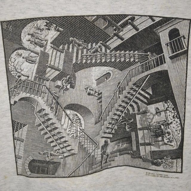 Vintage Vintage 90s M.c Escher Heirs Cordon Artwork Pop art Shirt Size US M / EU 48-50 / 2 - 2 Thumbnail
