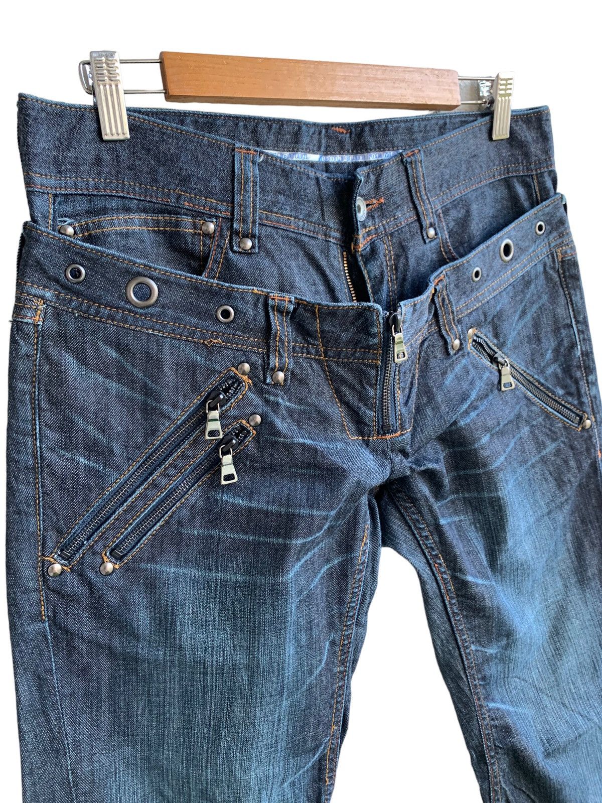 20471120 × If Six Was Nine × PPFM Vintage Nicole Club For Man Double Waist Flare Jeans Size US 31 - 4 Thumbnail