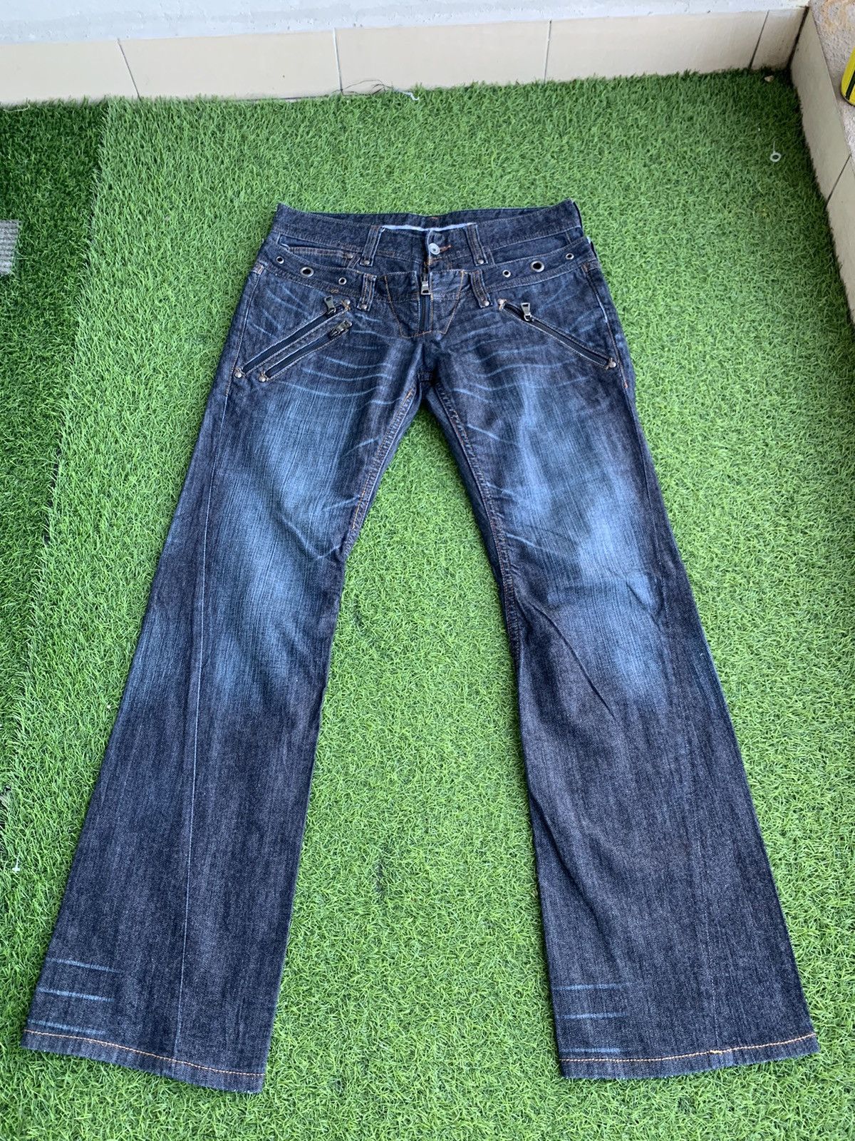 20471120 × If Six Was Nine × PPFM Vintage Nicole Club For Man Double Waist Flare Jeans Size US 31 - 19 Thumbnail