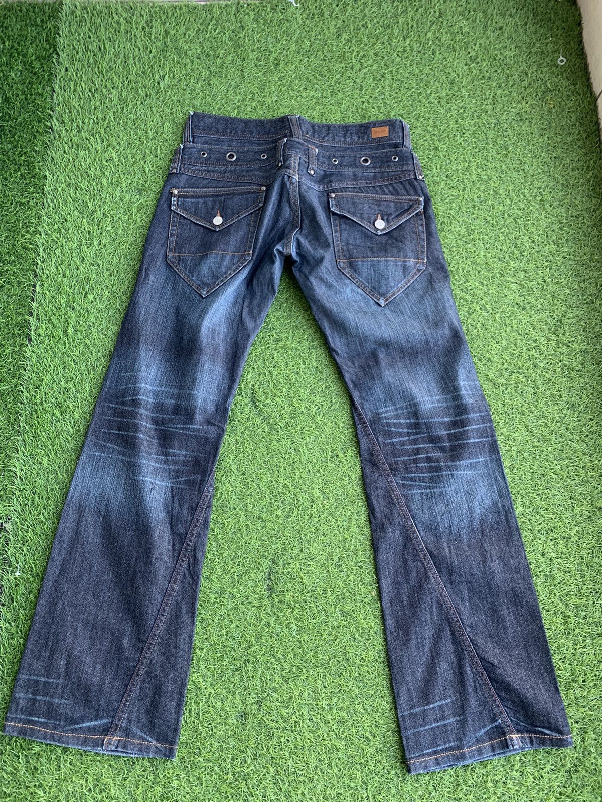 20471120 × If Six Was Nine × PPFM Vintage Nicole Club For Man Double Waist Flare Jeans Size US 31 - 18 Thumbnail