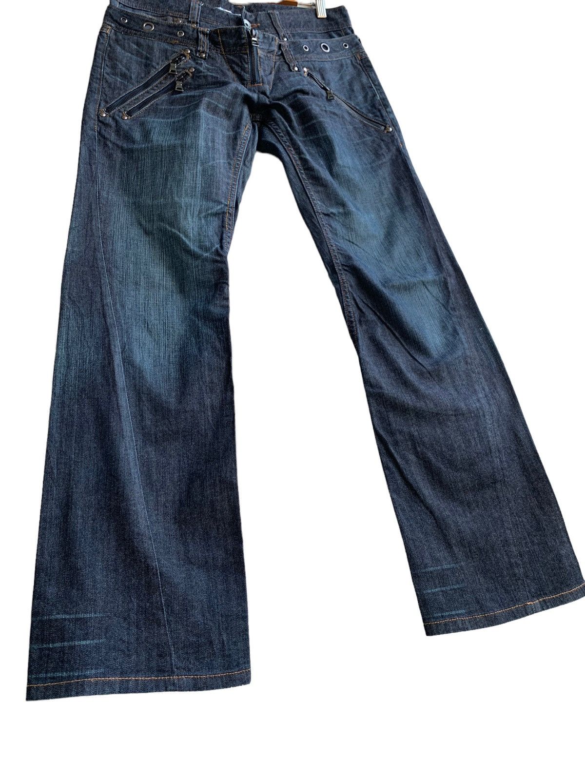 20471120 × If Six Was Nine × PPFM Vintage Nicole Club For Man Double Waist Flare Jeans Size US 31 - 3 Thumbnail