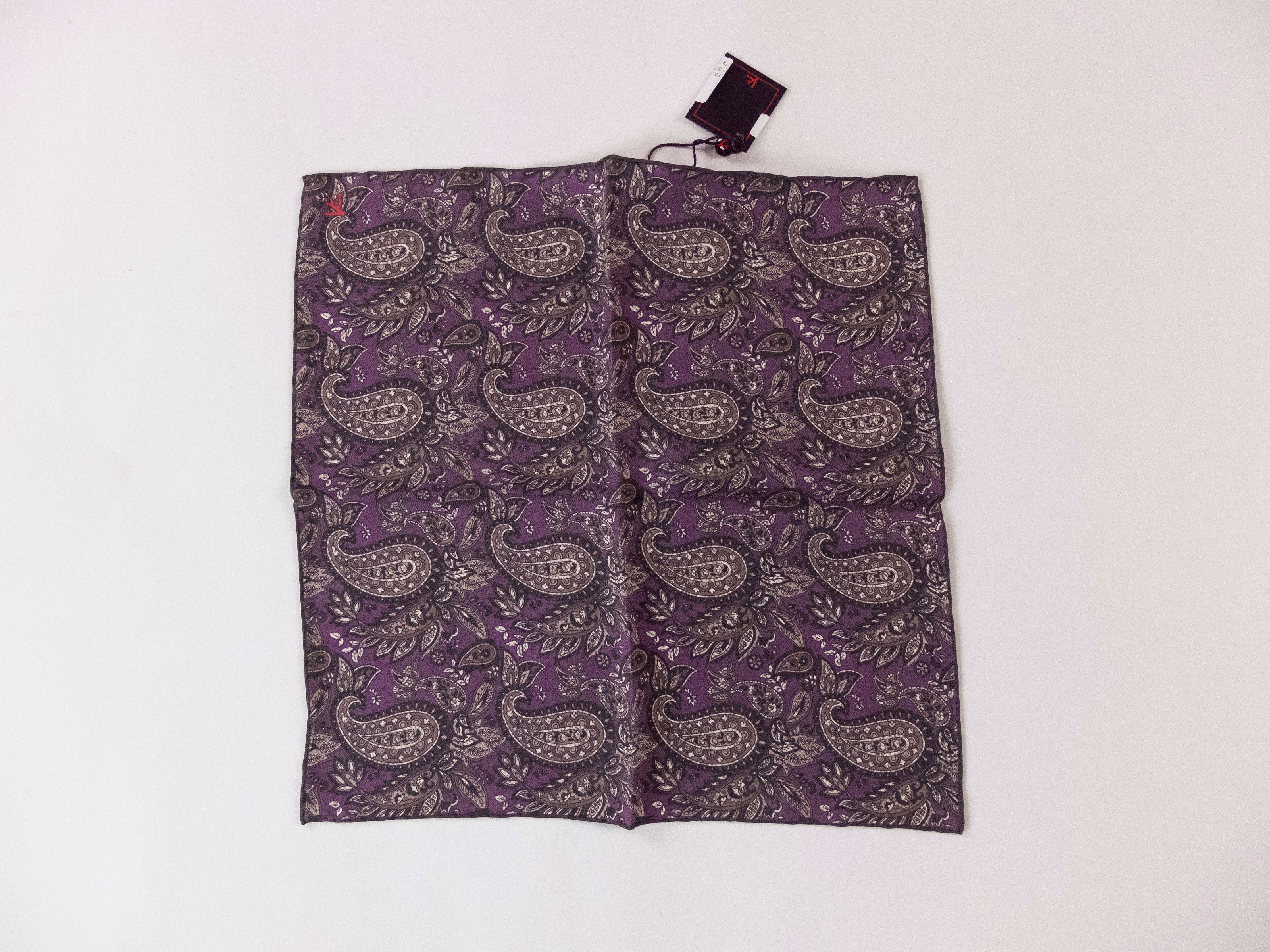 Isaia 3 x ISAIA blue polka dot & floral print silk pocket square Size ONE SIZE - 9 Thumbnail