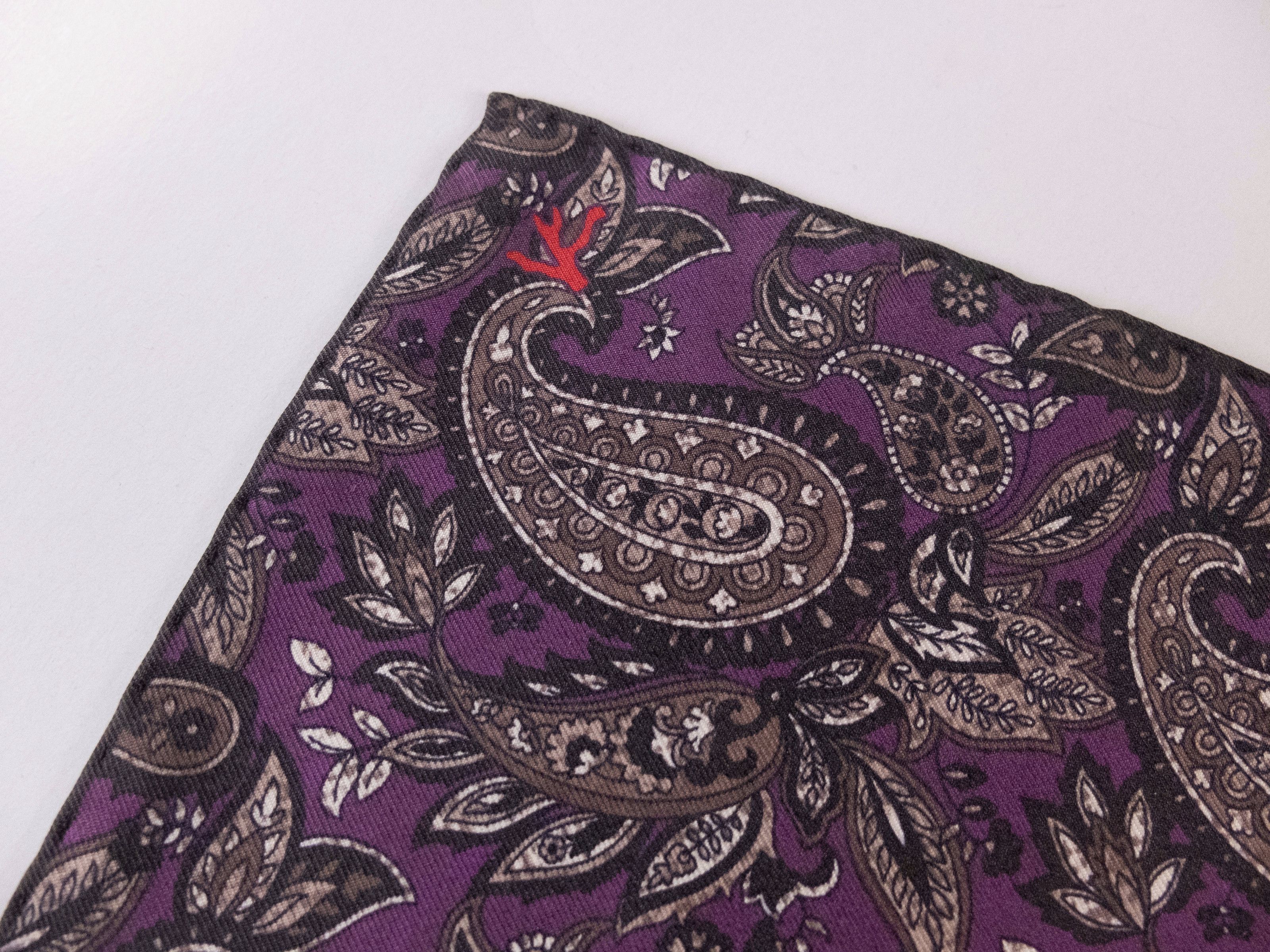 Isaia 3 x ISAIA blue polka dot & floral print silk pocket square Size ONE SIZE - 10 Thumbnail