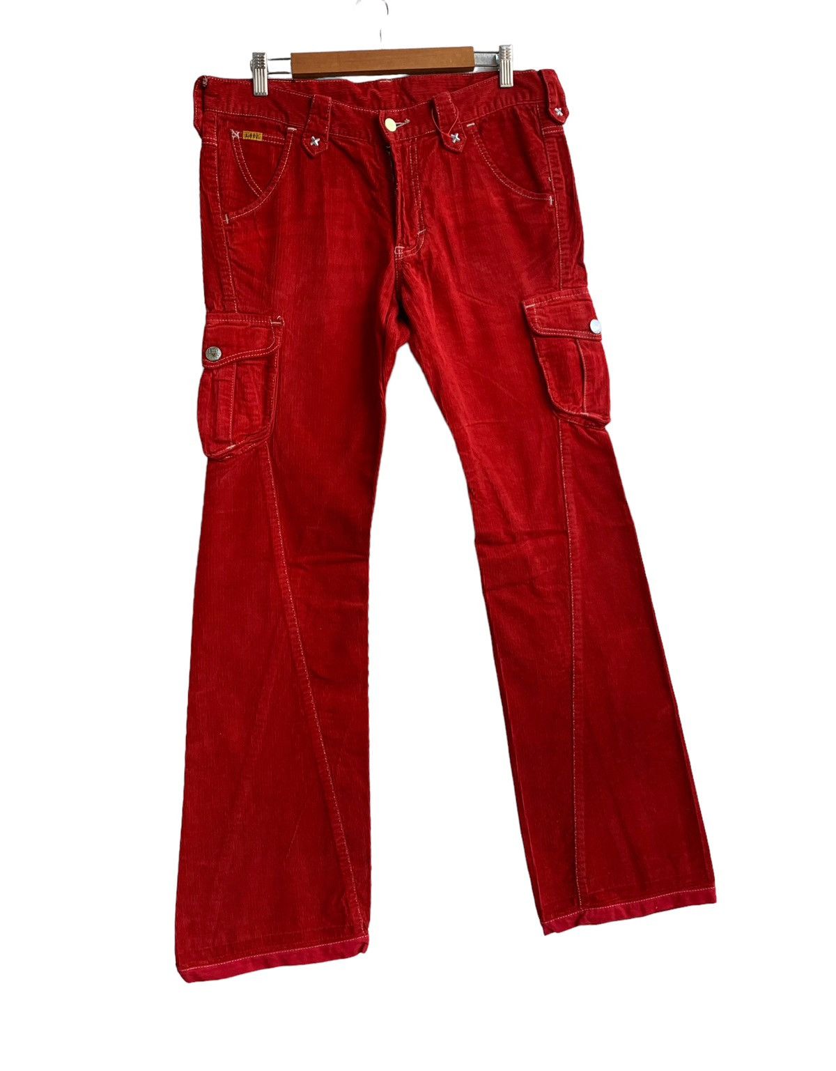 If Six Was Nine Vintage Lee Raiders Corduroy Flares Jeans Size US 32 / EU 48 - 4 Thumbnail