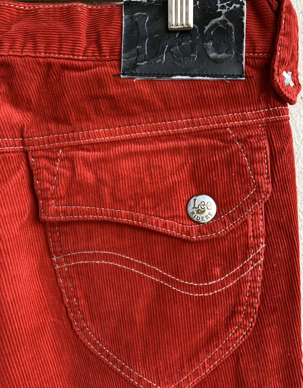 If Six Was Nine Vintage Lee Raiders Corduroy Flares Jeans Size US 32 / EU 48 - 17 Thumbnail