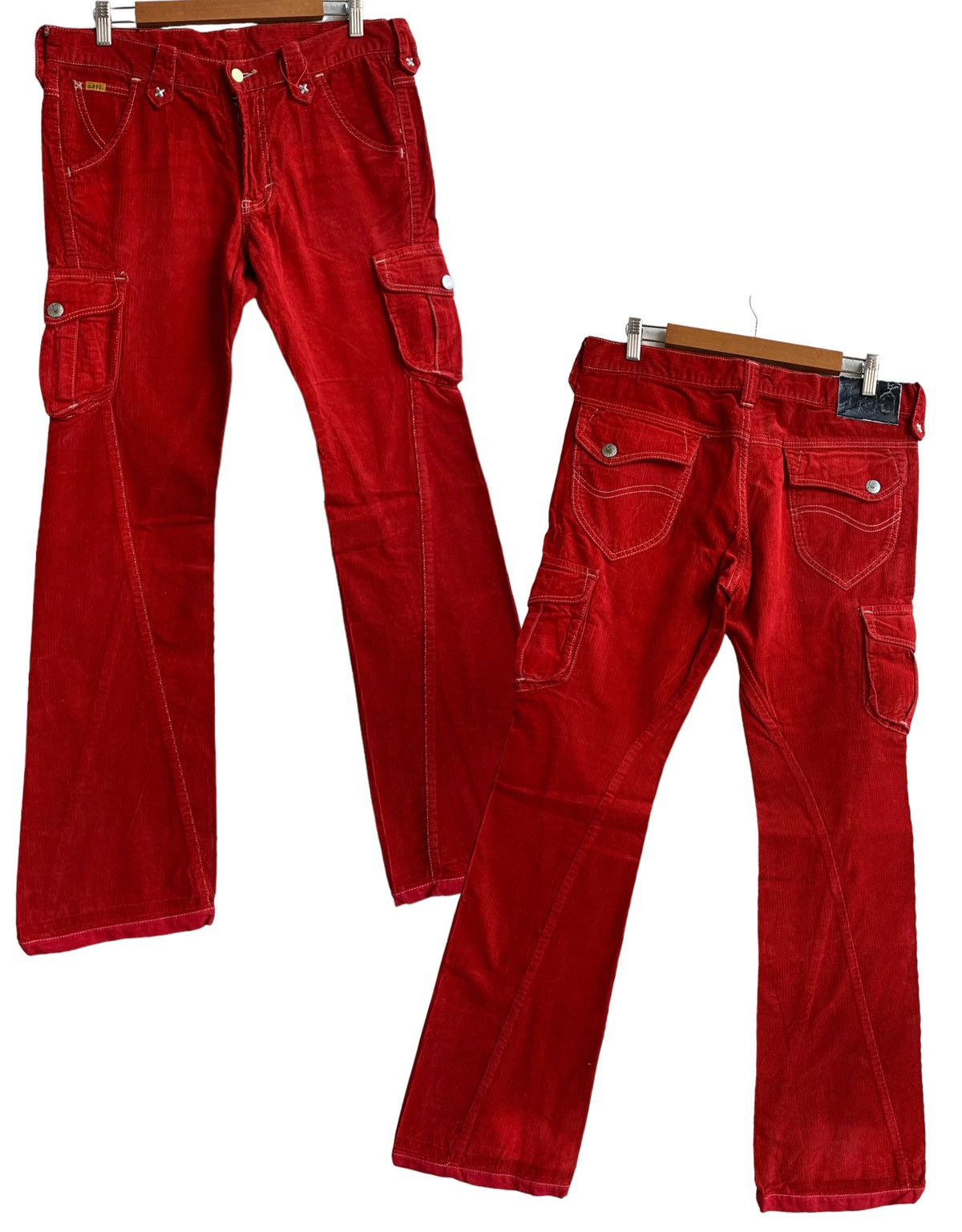 If Six Was Nine Vintage Lee Raiders Corduroy Flares Jeans Size US 32 / EU 48 - 1 Thumbnail