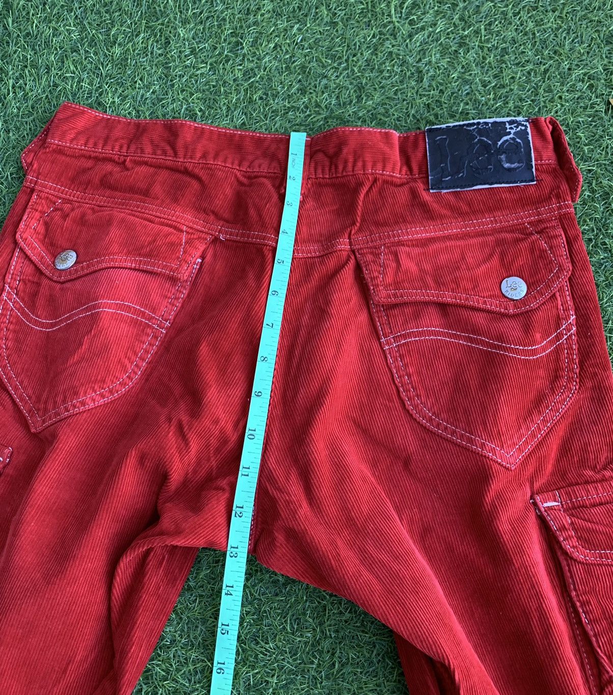 If Six Was Nine Vintage Lee Raiders Corduroy Flares Jeans Size US 32 / EU 48 - 13 Thumbnail