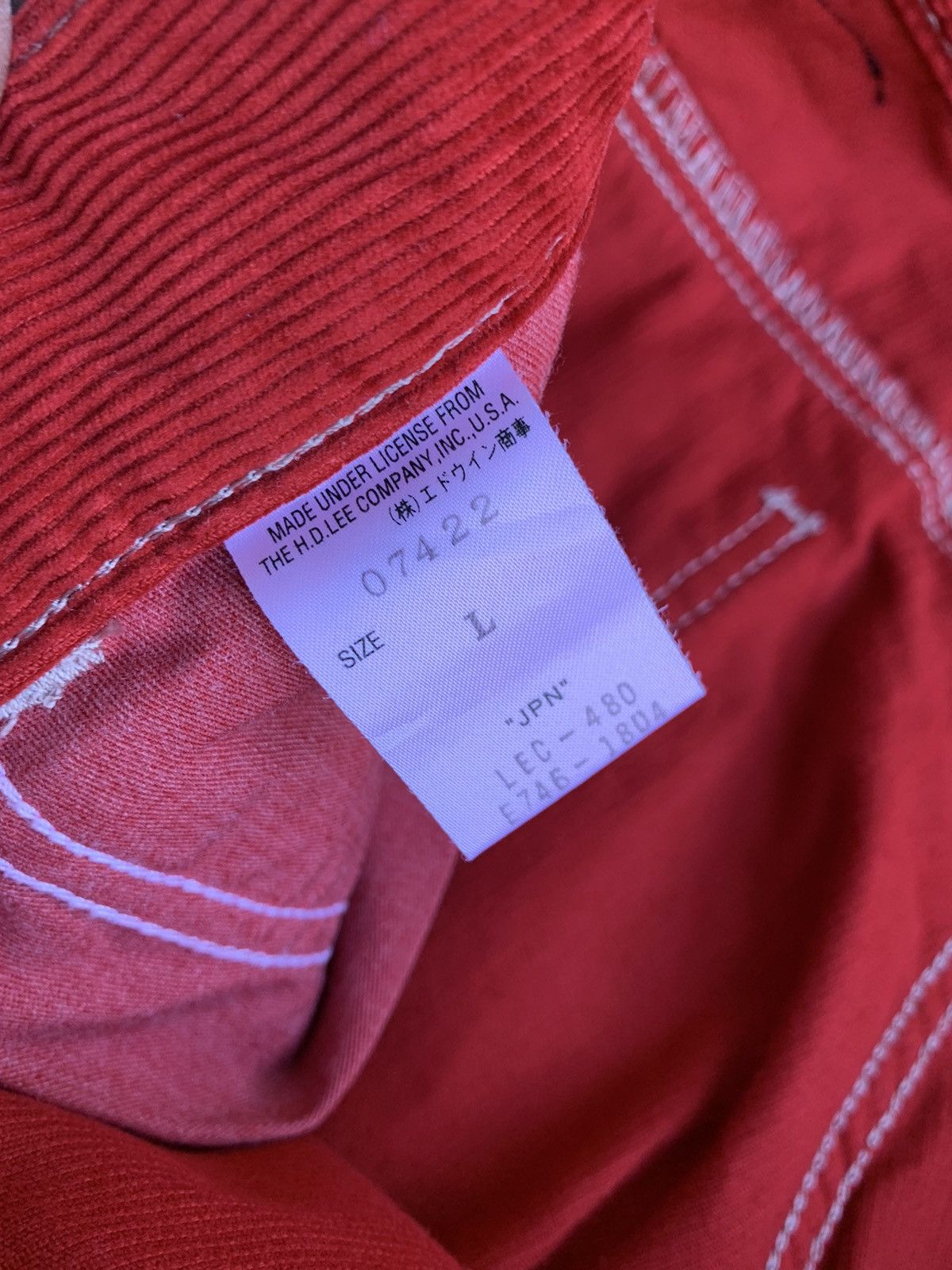 If Six Was Nine Vintage Lee Raiders Corduroy Flares Jeans Size US 32 / EU 48 - 16 Thumbnail