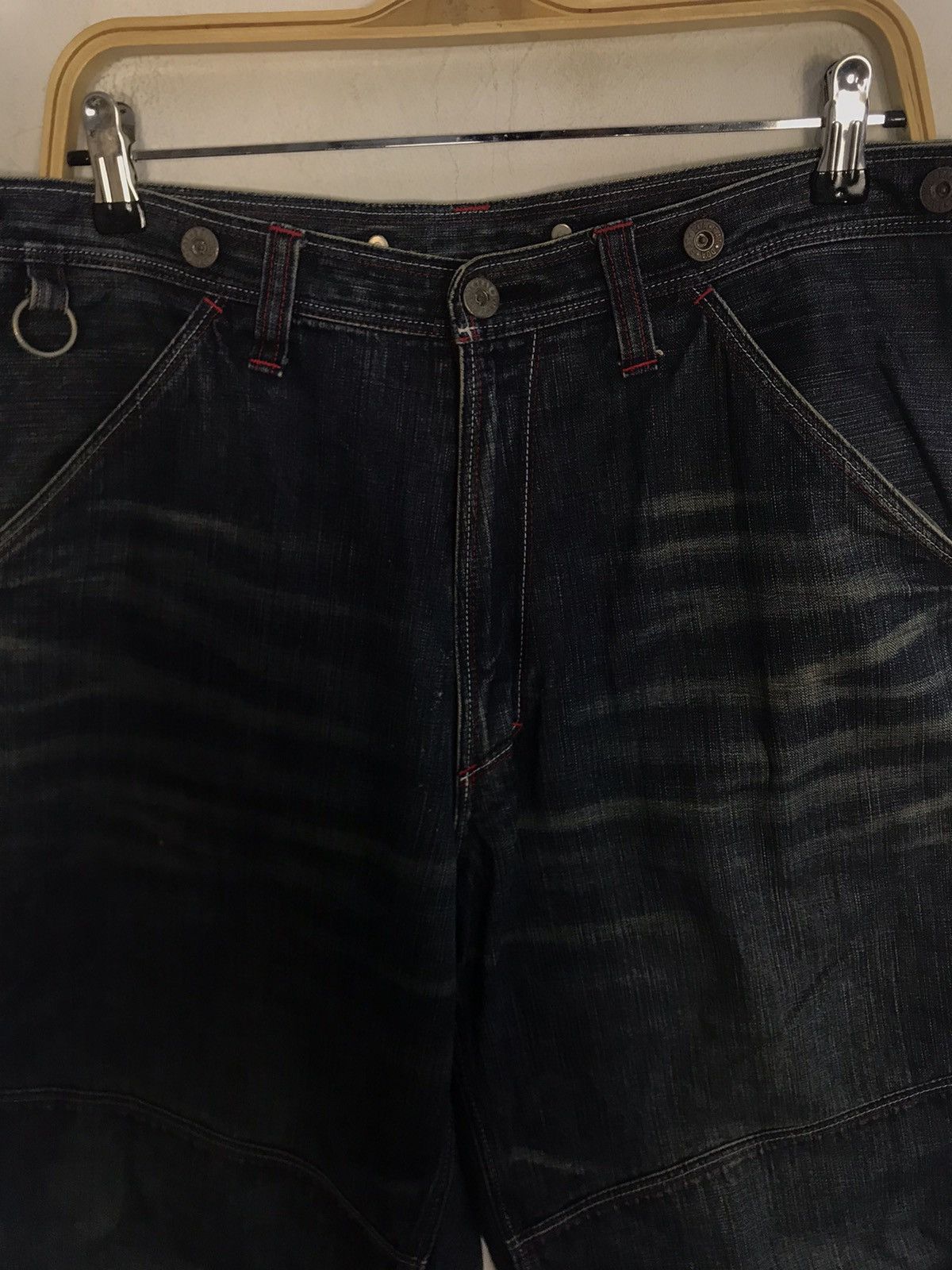 Japanese Brand Doarat Multipockets Carpenter Double Knee Denim Jeans Size US 32 / EU 48 - 3 Thumbnail