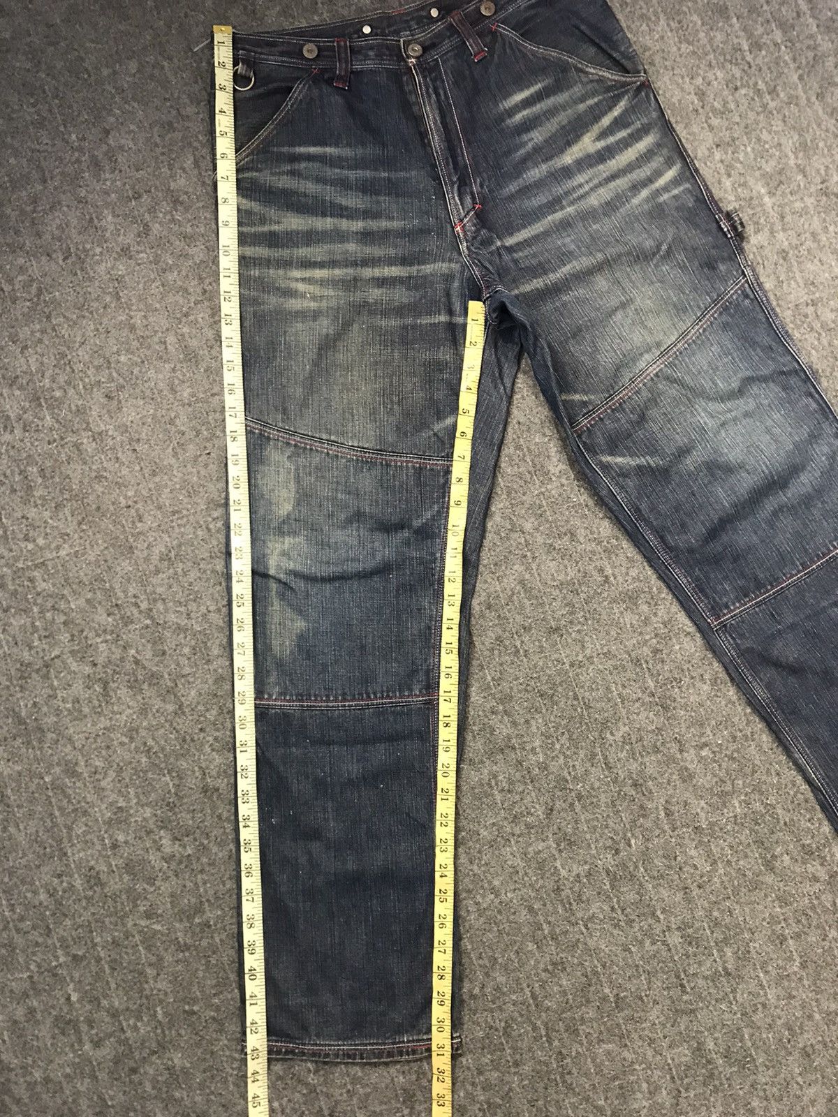 Japanese Brand Doarat Multipockets Carpenter Double Knee Denim Jeans Size US 32 / EU 48 - 11 Thumbnail