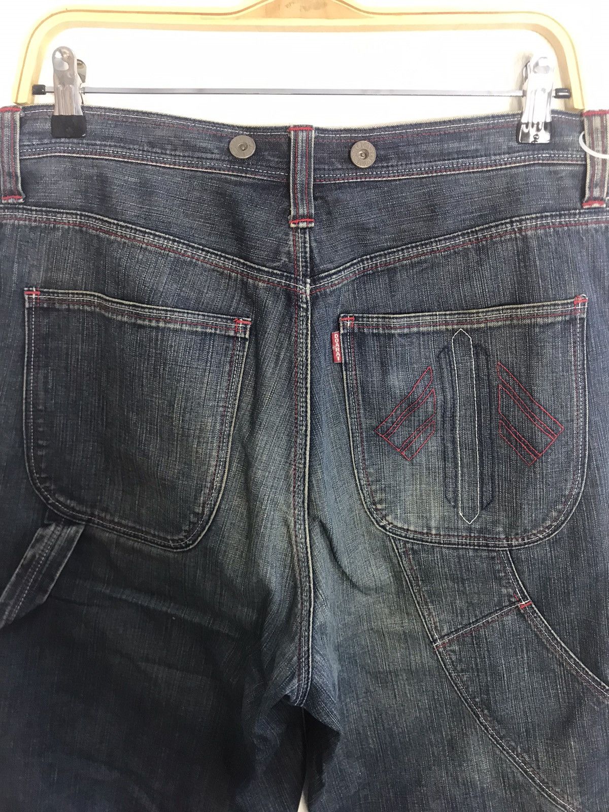 Japanese Brand Doarat Multipockets Carpenter Double Knee Denim Jeans Size US 32 / EU 48 - 4 Thumbnail