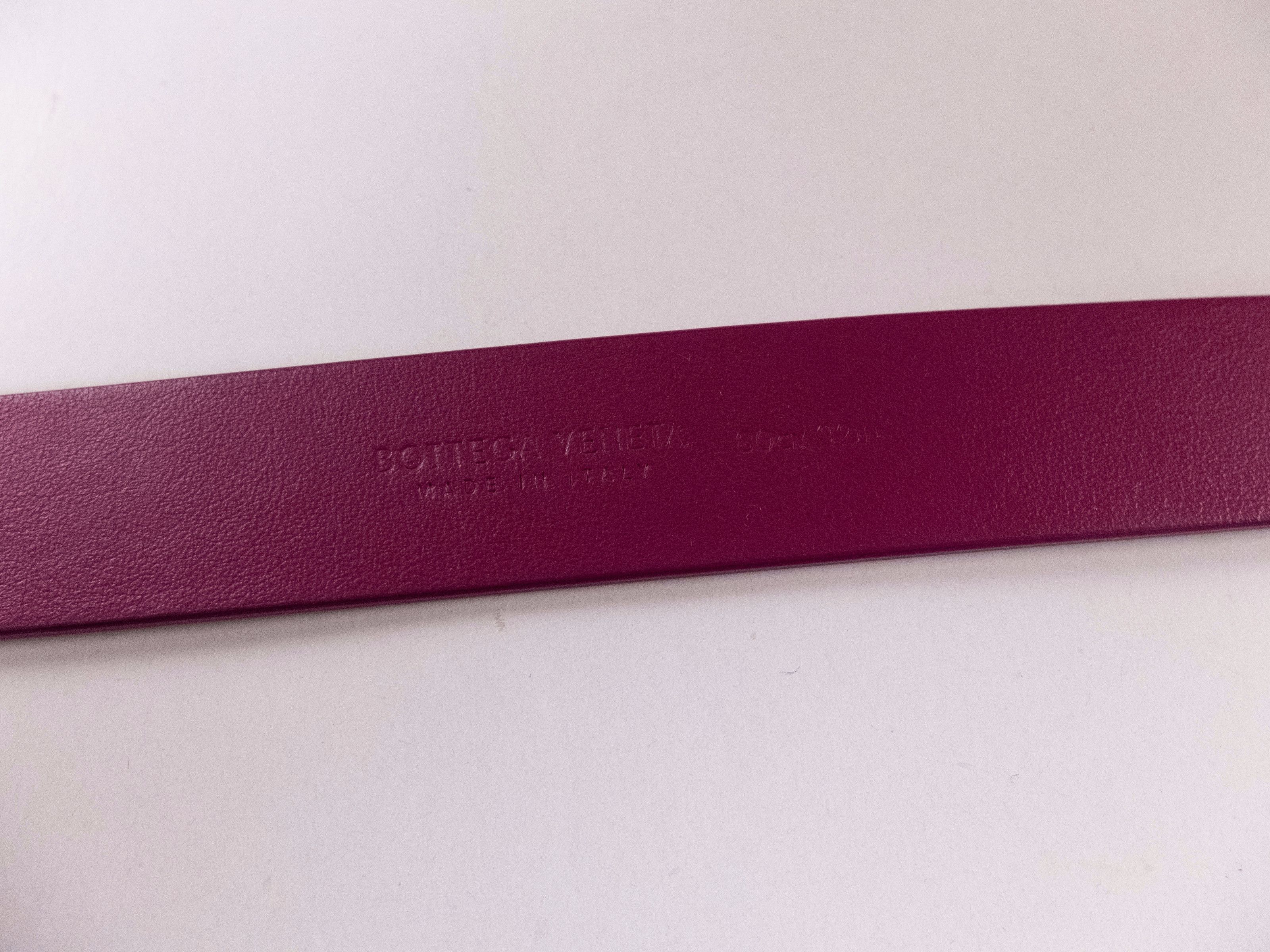 Bottega Veneta BOTTEGA VENETA pink gold triangle buckle leather belt 80 Size ONE SIZE - 7 Thumbnail