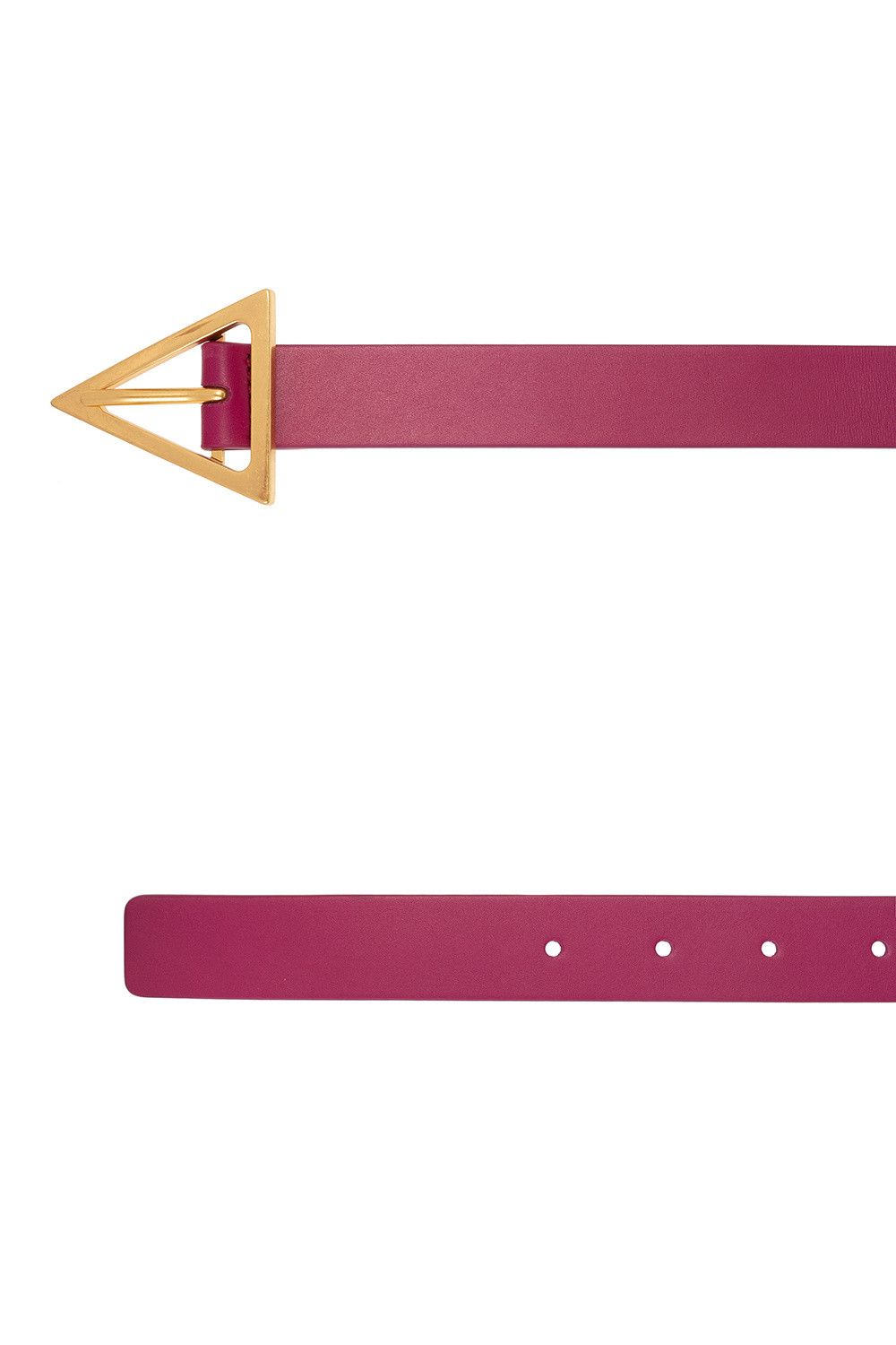 Bottega Veneta BOTTEGA VENETA pink gold triangle buckle leather belt 80 Size ONE SIZE - 3 Thumbnail