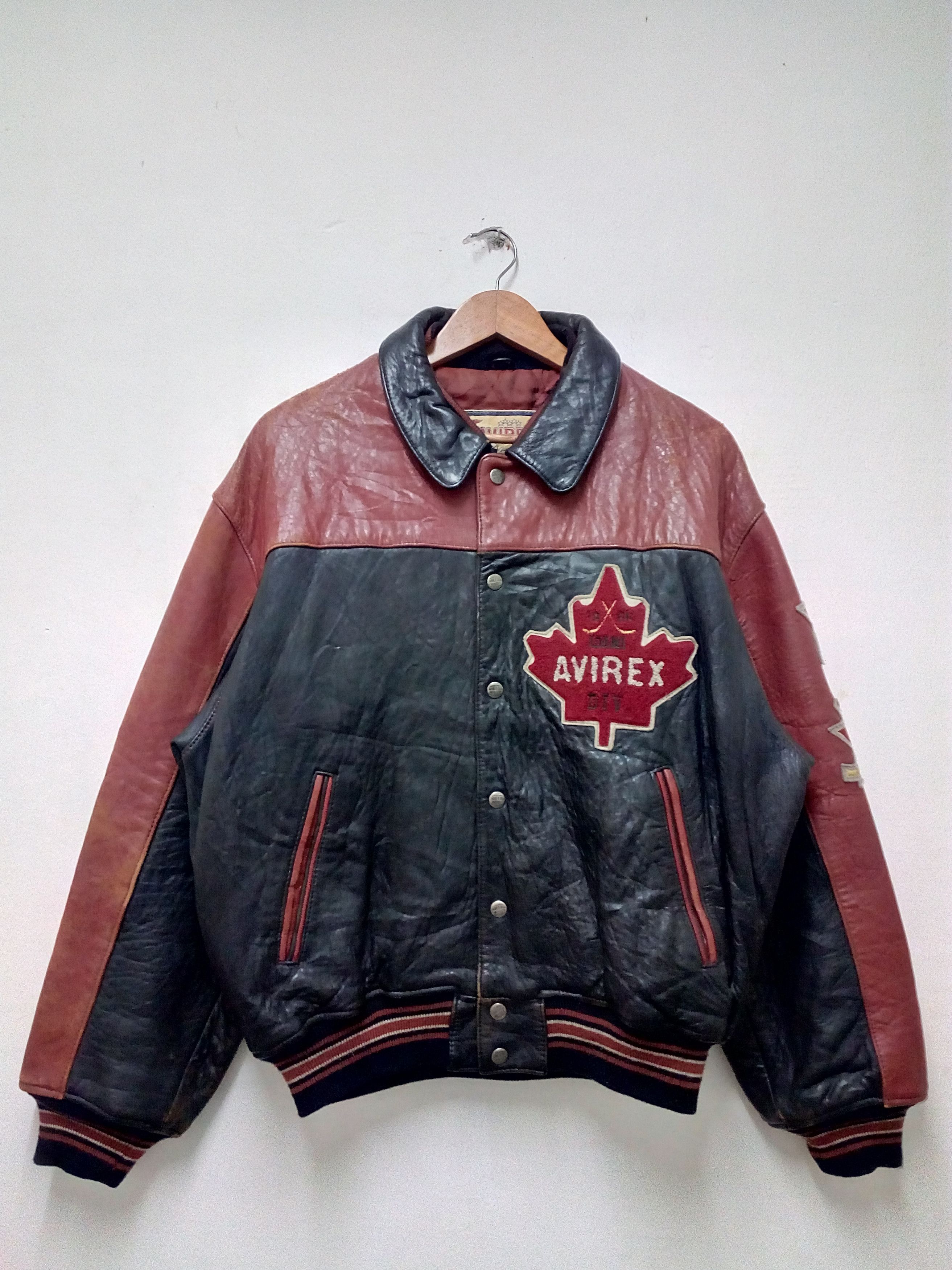 Avirex VINTAGE AVIREX LEATHER JACKET DISTRESSED Size US L / EU 52-54 / 3 - 1 Thumbnail