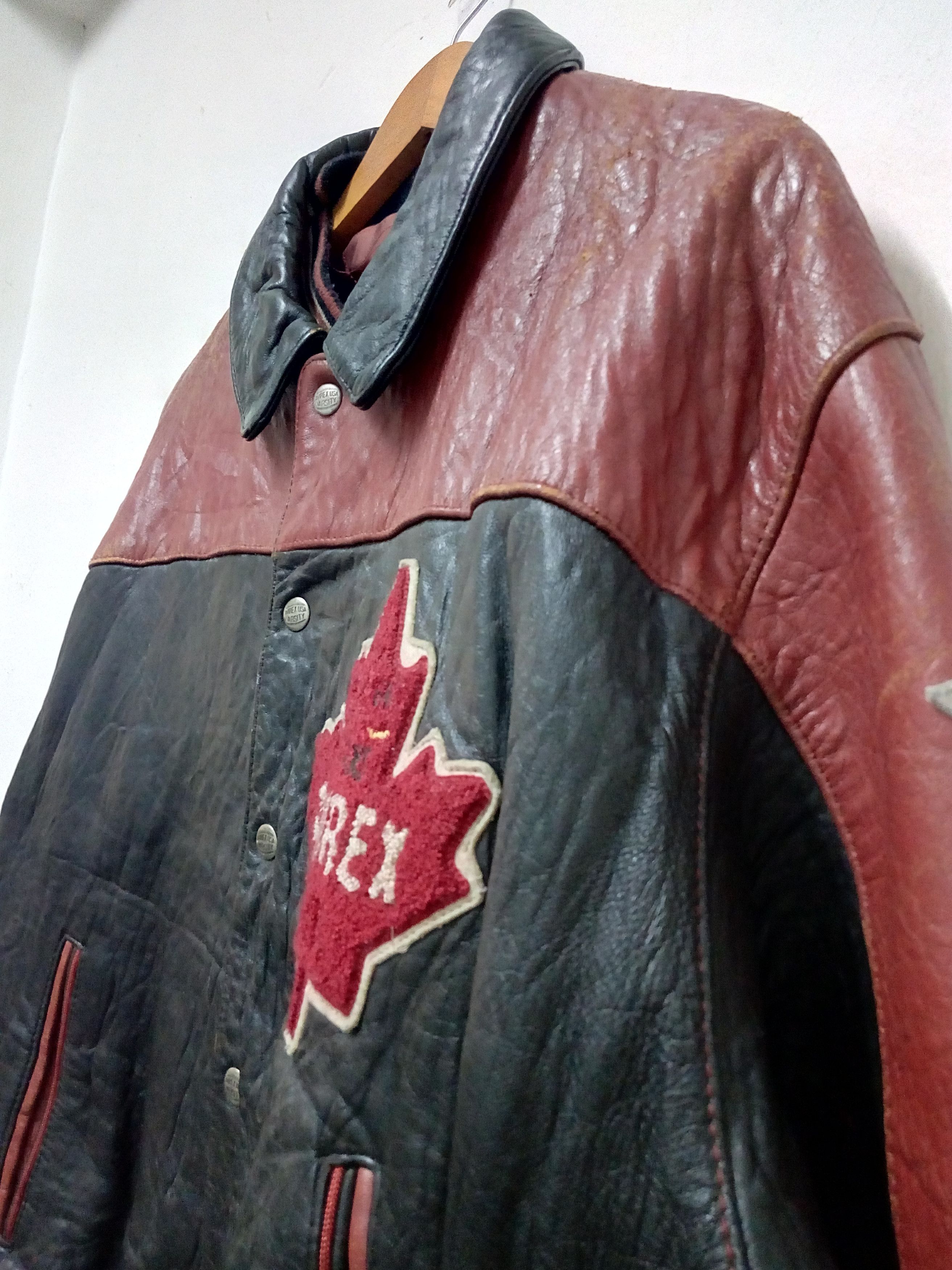 Avirex VINTAGE AVIREX LEATHER JACKET DISTRESSED Size US L / EU 52-54 / 3 - 4 Thumbnail