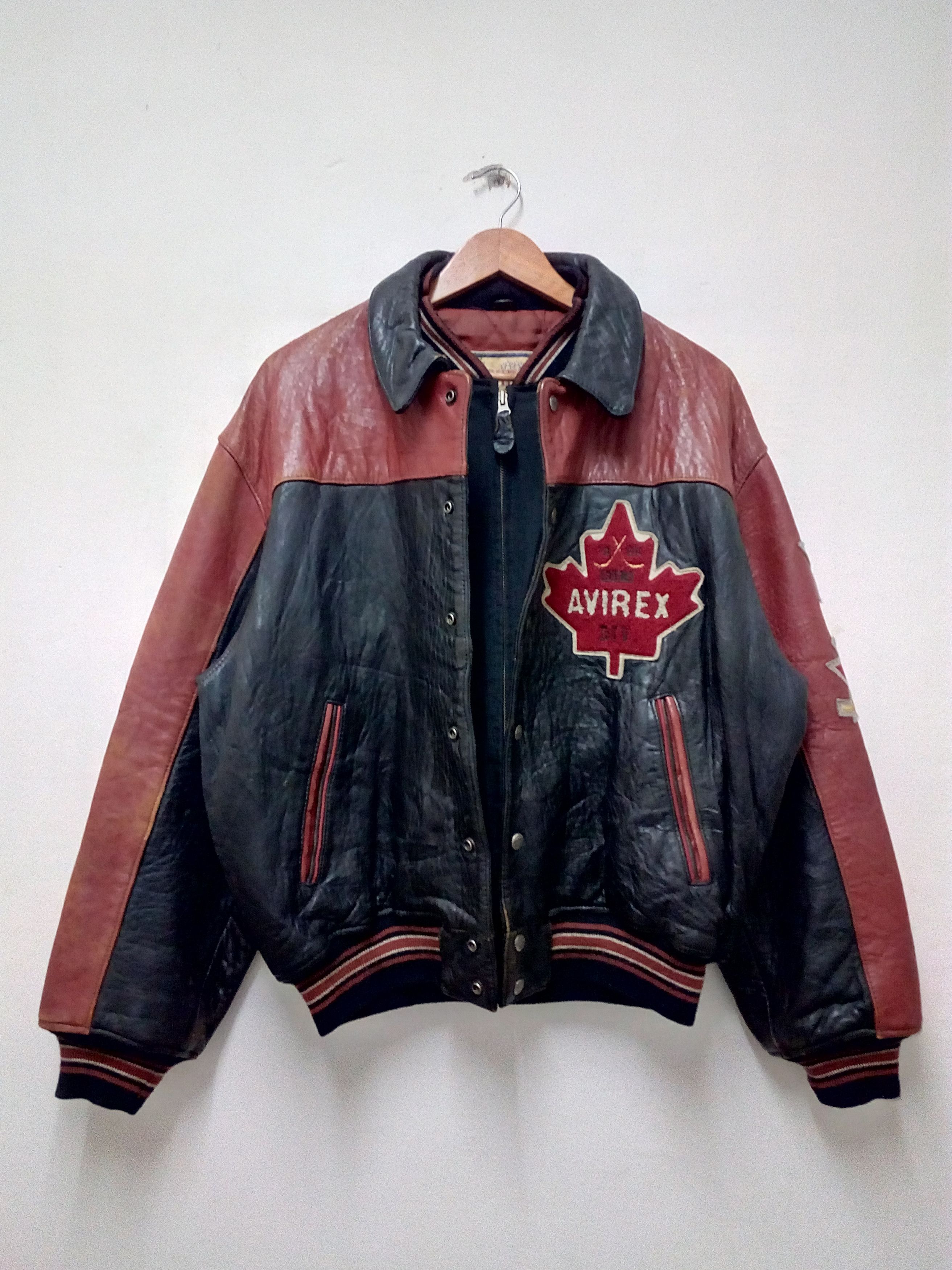 Avirex VINTAGE AVIREX LEATHER JACKET DISTRESSED Size US L / EU 52-54 / 3 - 2 Thumbnail