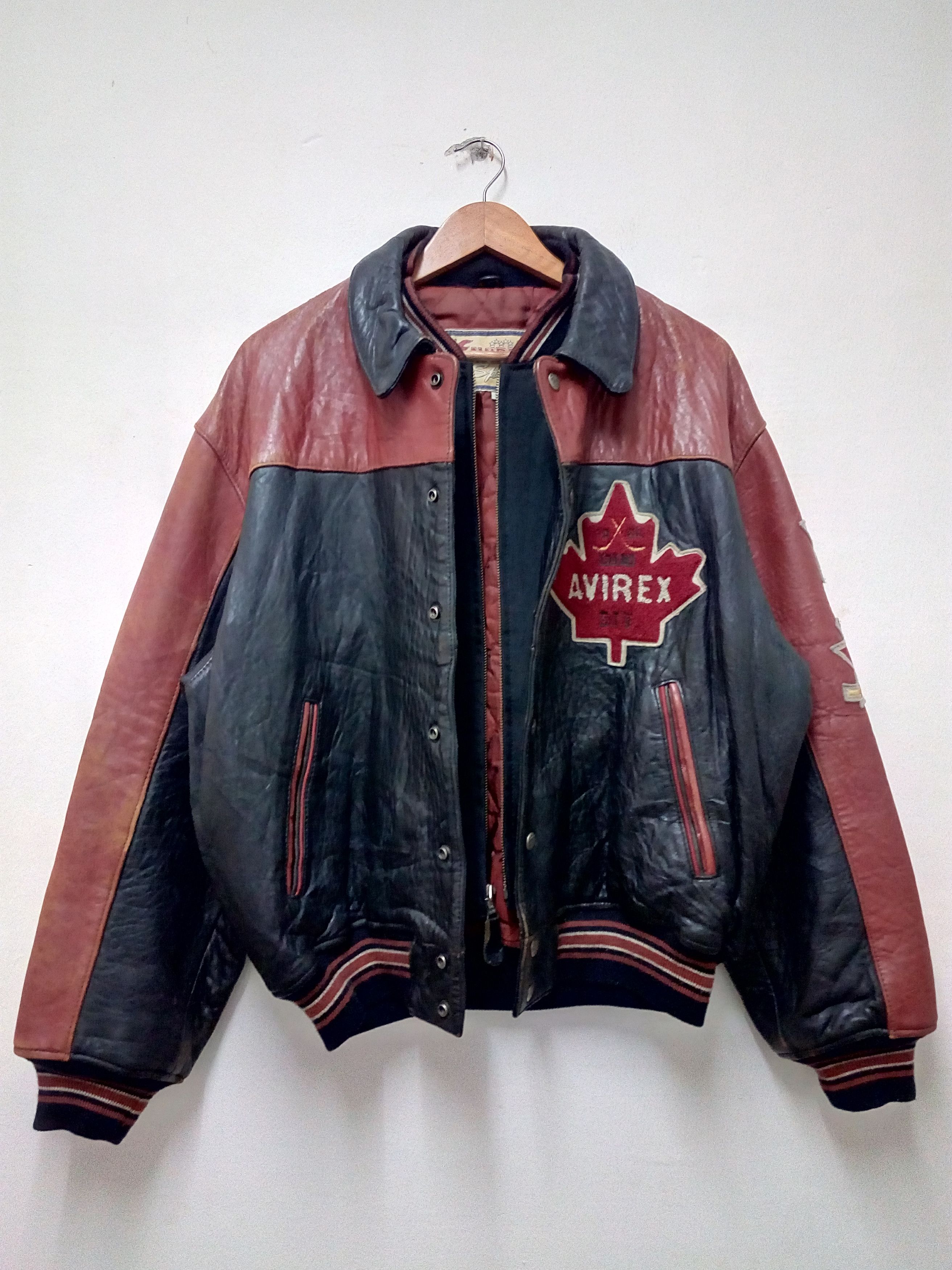 Avirex VINTAGE AVIREX LEATHER JACKET DISTRESSED Size US L / EU 52-54 / 3 - 3 Thumbnail