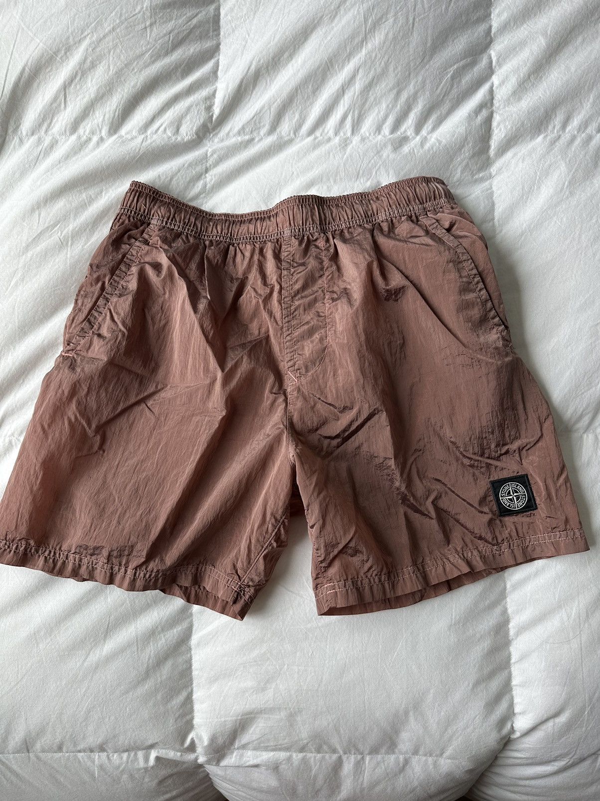 Stone Island Re-Nylon Shorts, Pink sz M