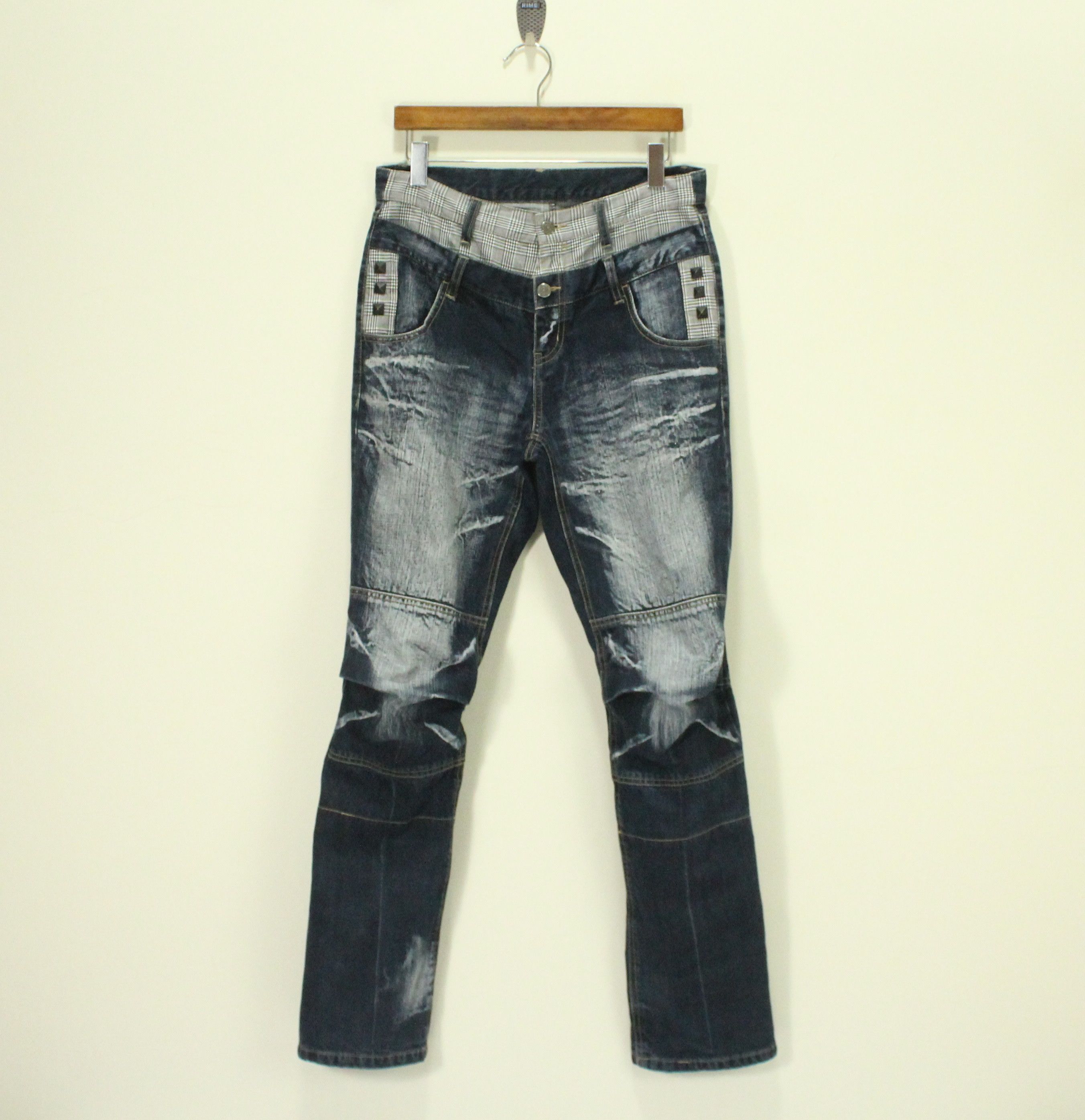 PPFM BOOZE PILLS POWDERS PPFM Denim Double Waist Studs Size US 31 - 5 Thumbnail