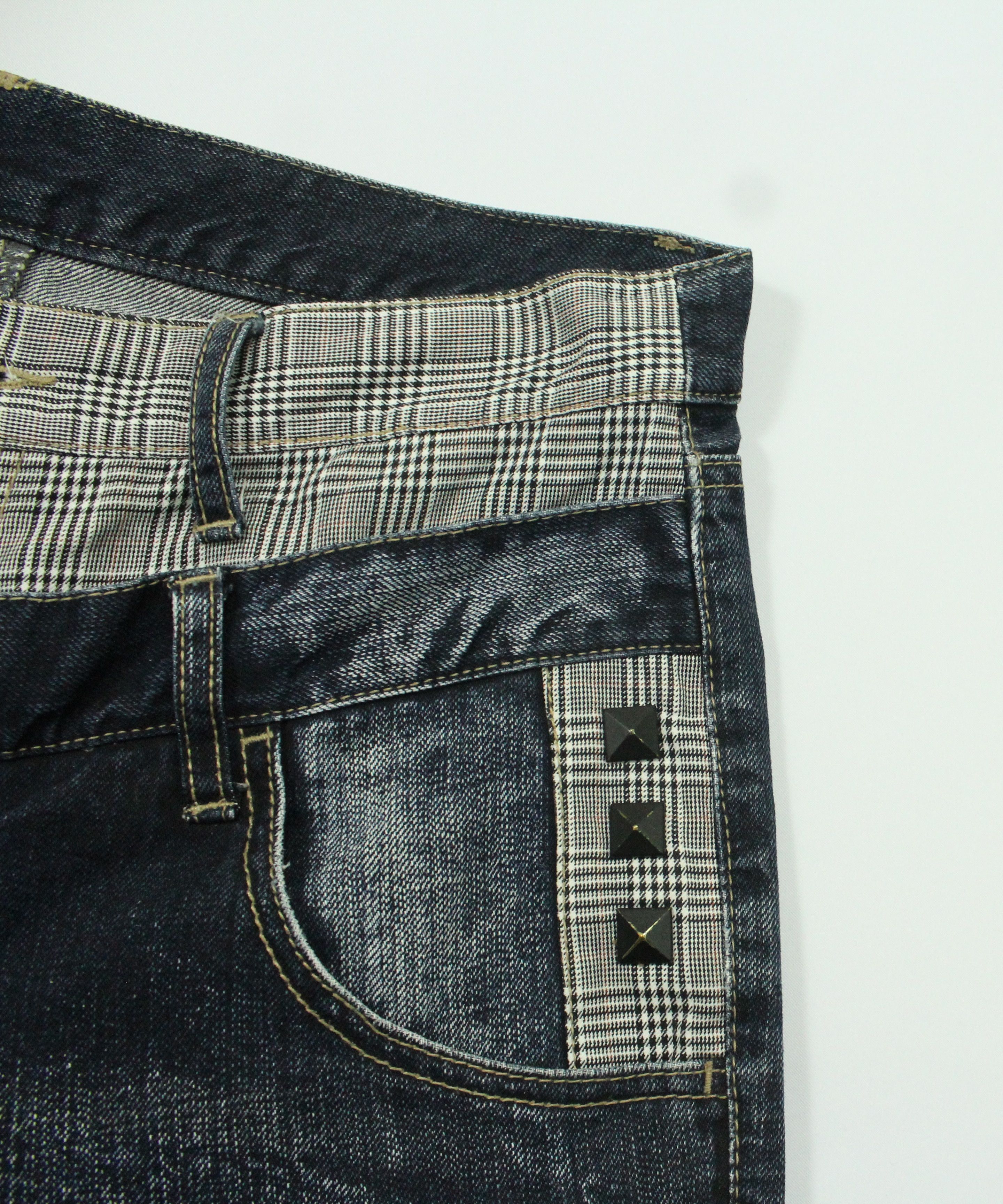 PPFM BOOZE PILLS POWDERS PPFM Denim Double Waist Studs Size US 31 - 19 Thumbnail