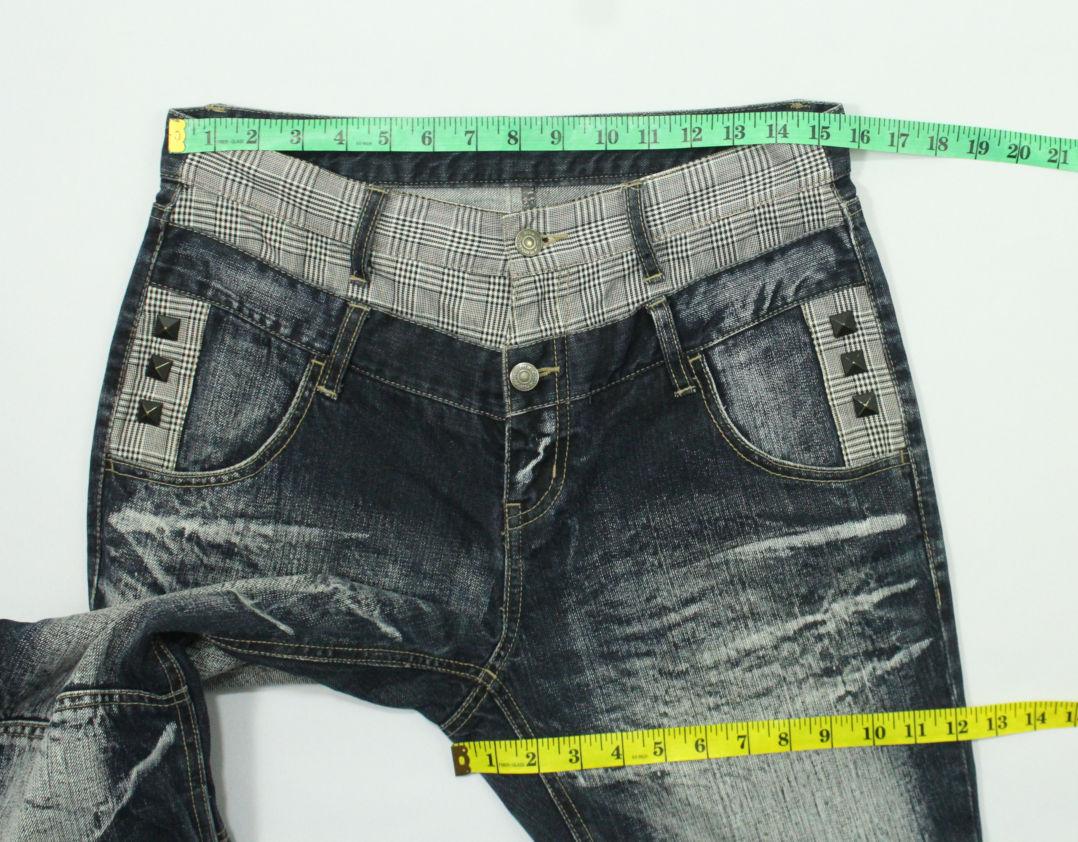 PPFM BOOZE PILLS POWDERS PPFM Denim Double Waist Studs Size US 31 - 21 Thumbnail