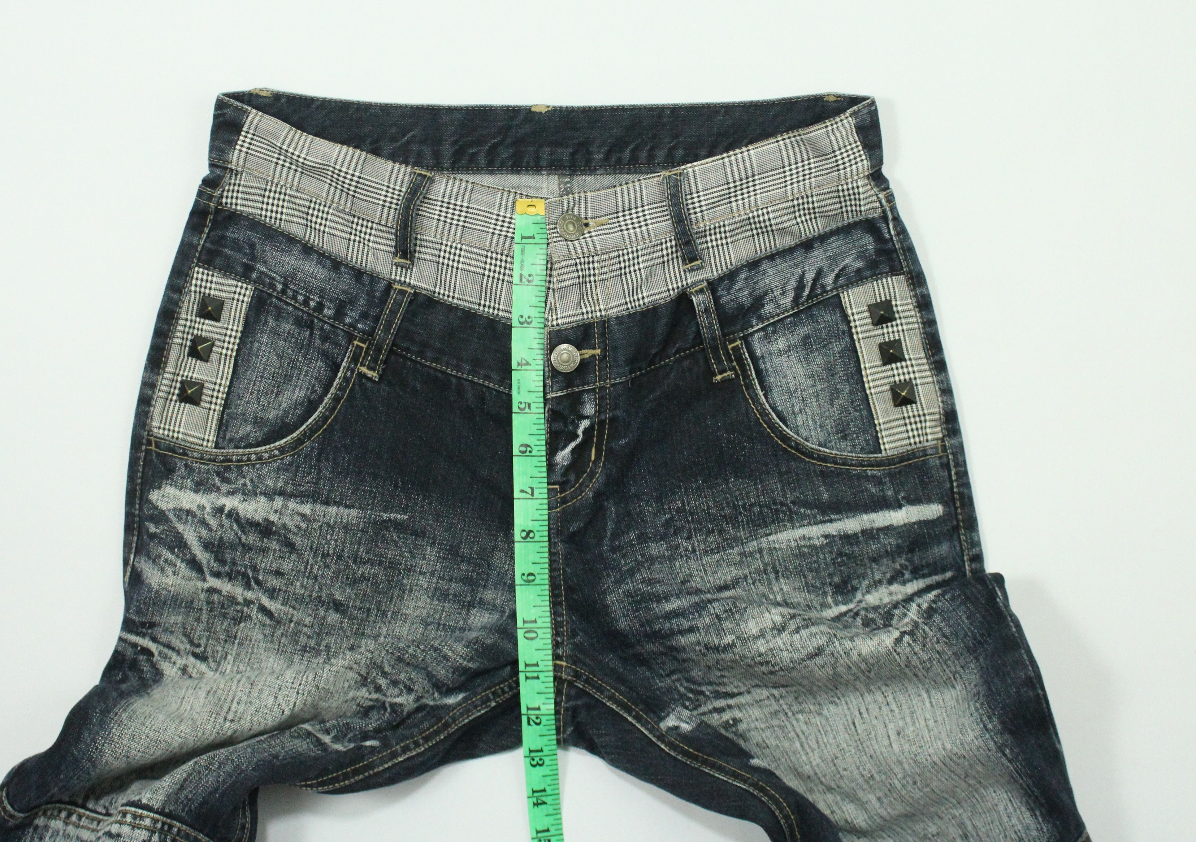 PPFM BOOZE PILLS POWDERS PPFM Denim Double Waist Studs Size US 31 - 22 Thumbnail