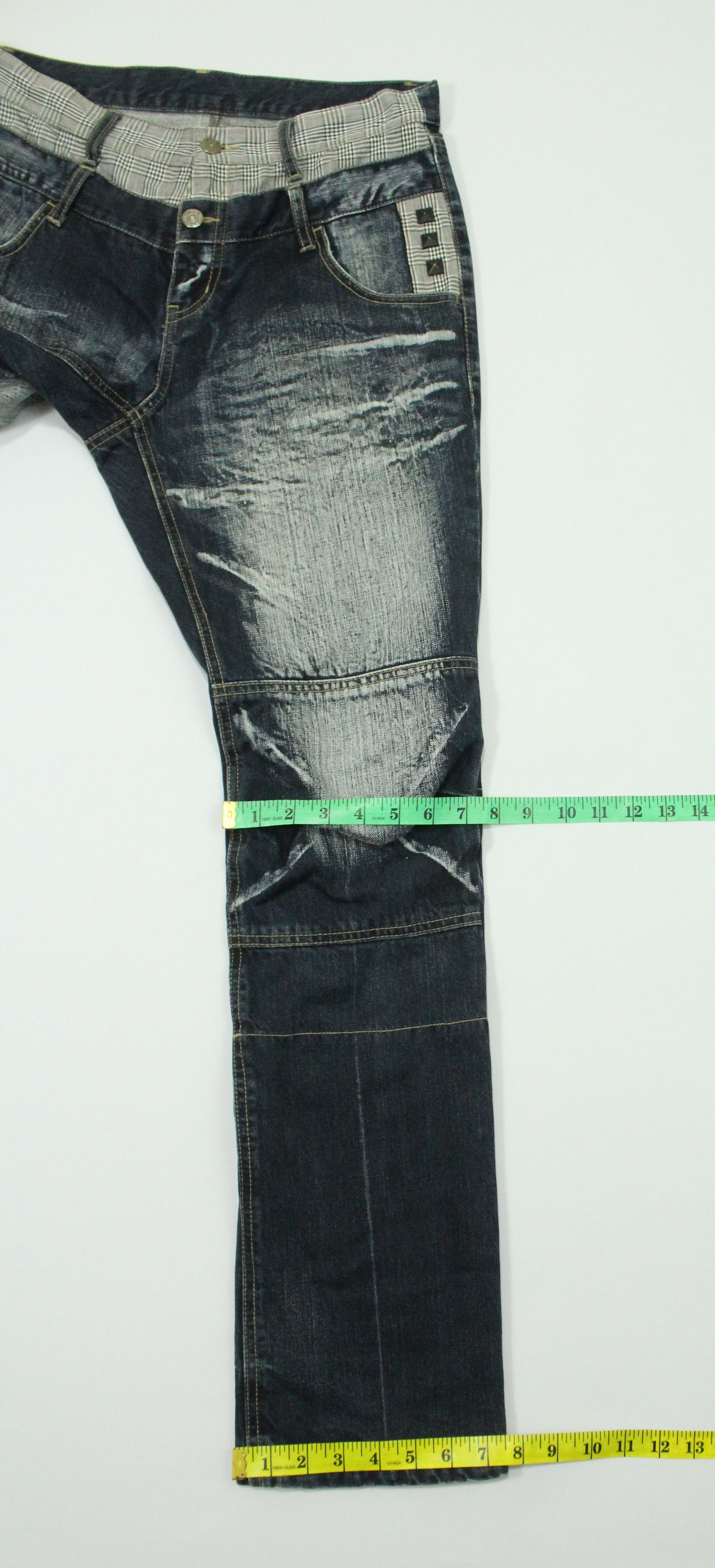 PPFM BOOZE PILLS POWDERS PPFM Denim Double Waist Studs Size US 31 - 24 Thumbnail