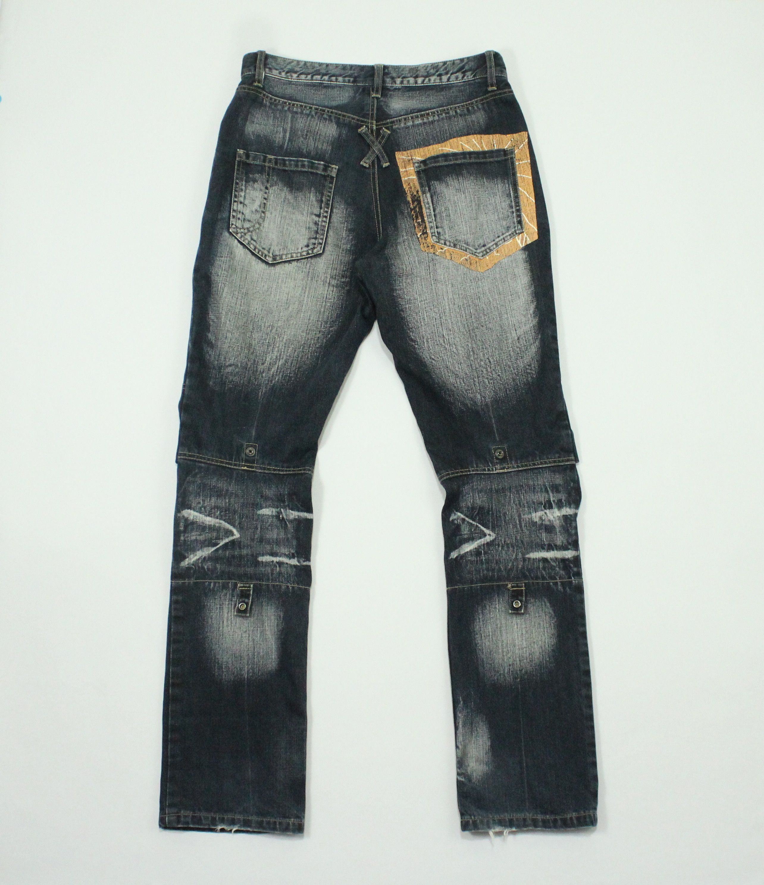 PPFM BOOZE PILLS POWDERS PPFM Denim Double Waist Studs Size US 31 - 2 Thumbnail