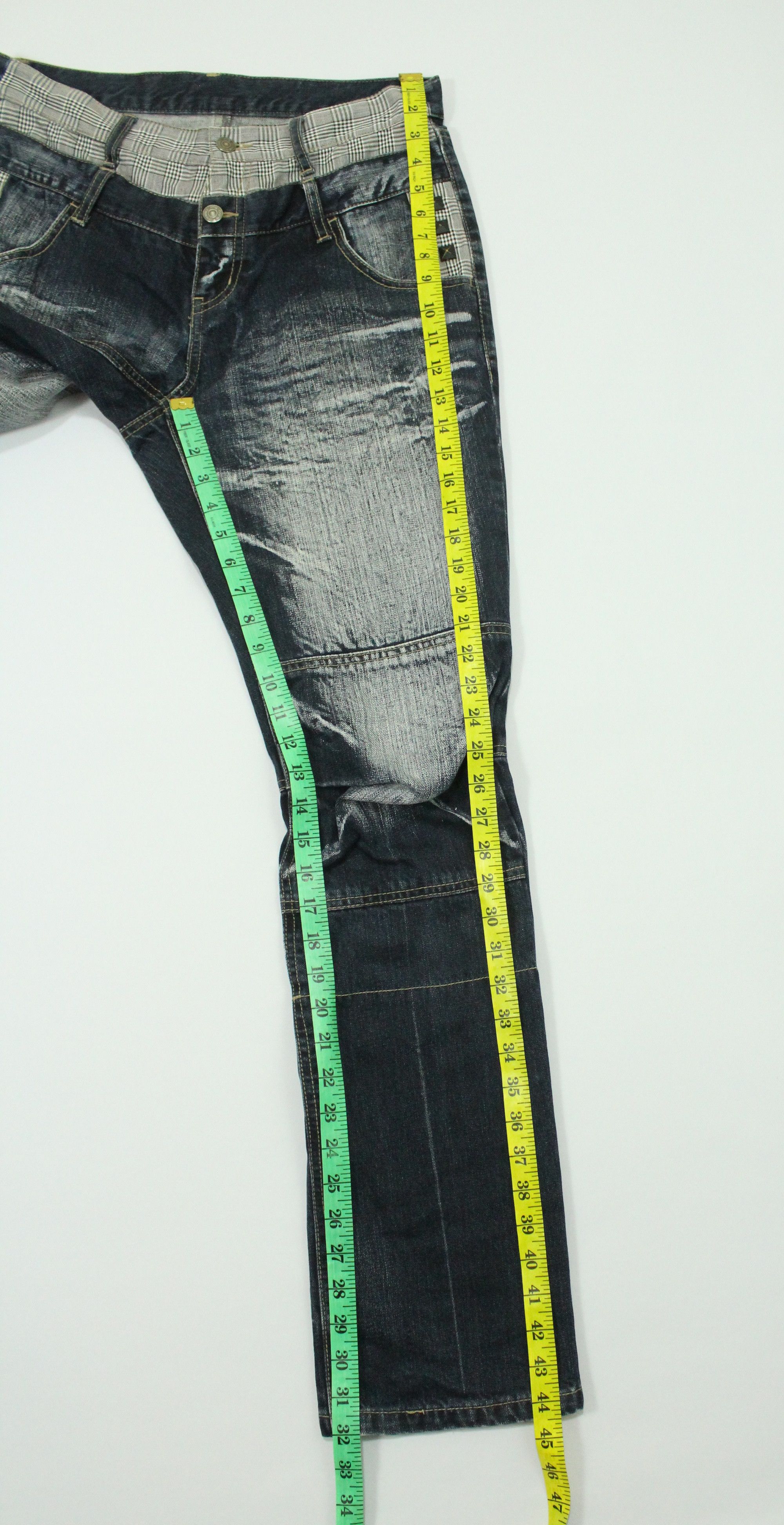 PPFM BOOZE PILLS POWDERS PPFM Denim Double Waist Studs Size US 31 - 23 Thumbnail