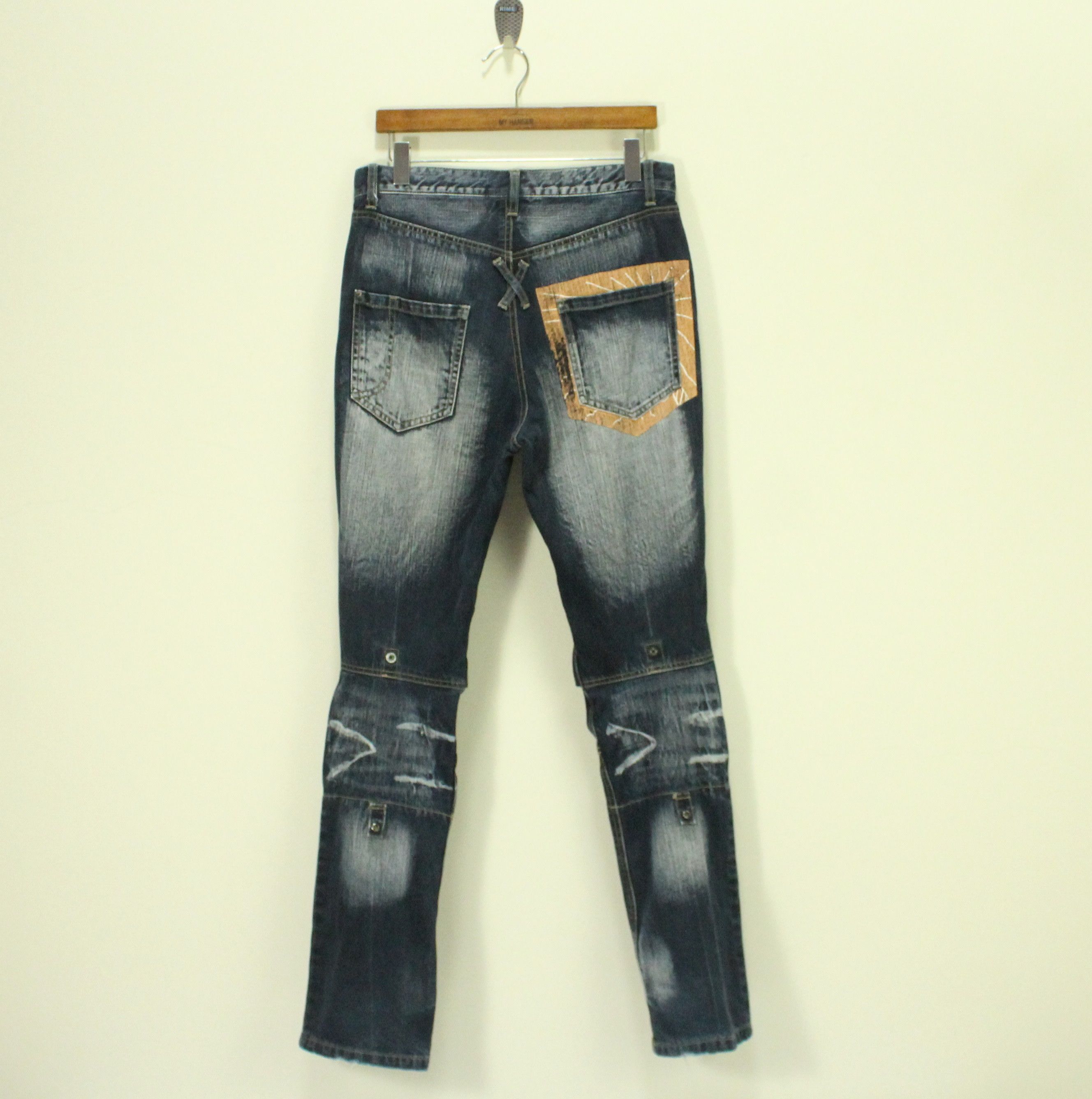PPFM BOOZE PILLS POWDERS PPFM Denim Double Waist Studs Size US 31 - 12 Thumbnail