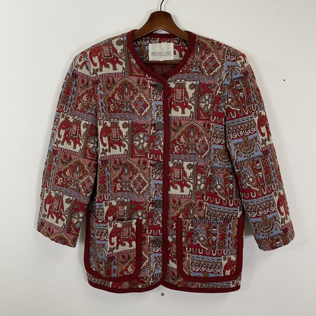 Habitat × Japanese Brand Vintage Michelline Habitat Unisex Tweed Jacket Size US M / EU 48-50 / 2 - 1 Thumbnail