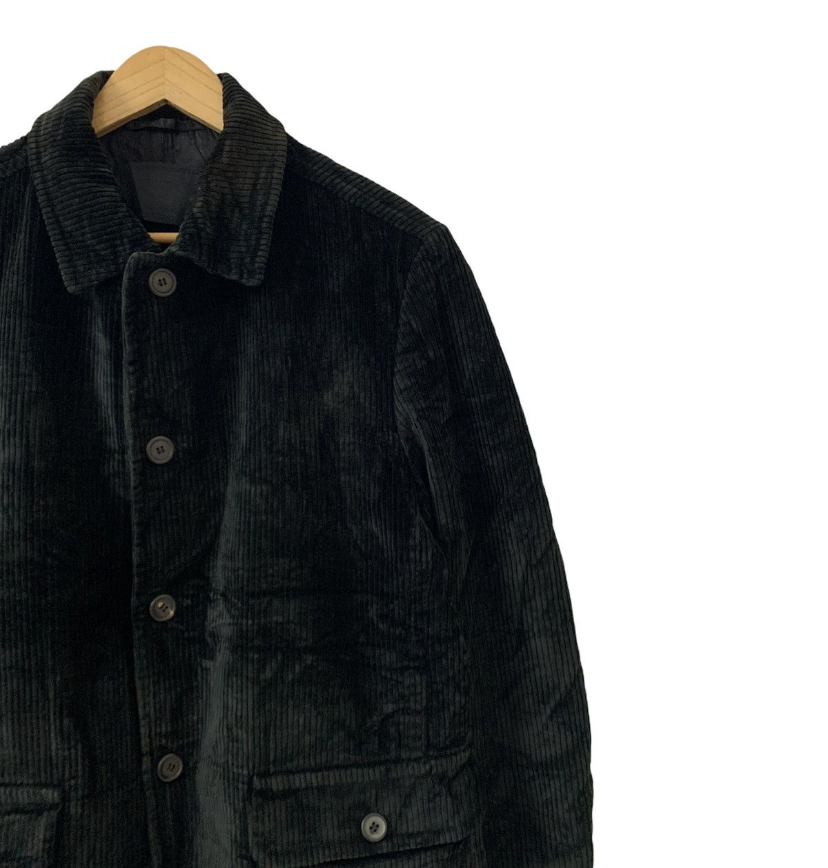Pre-owned Prada Corduroy Button Jacket In Black