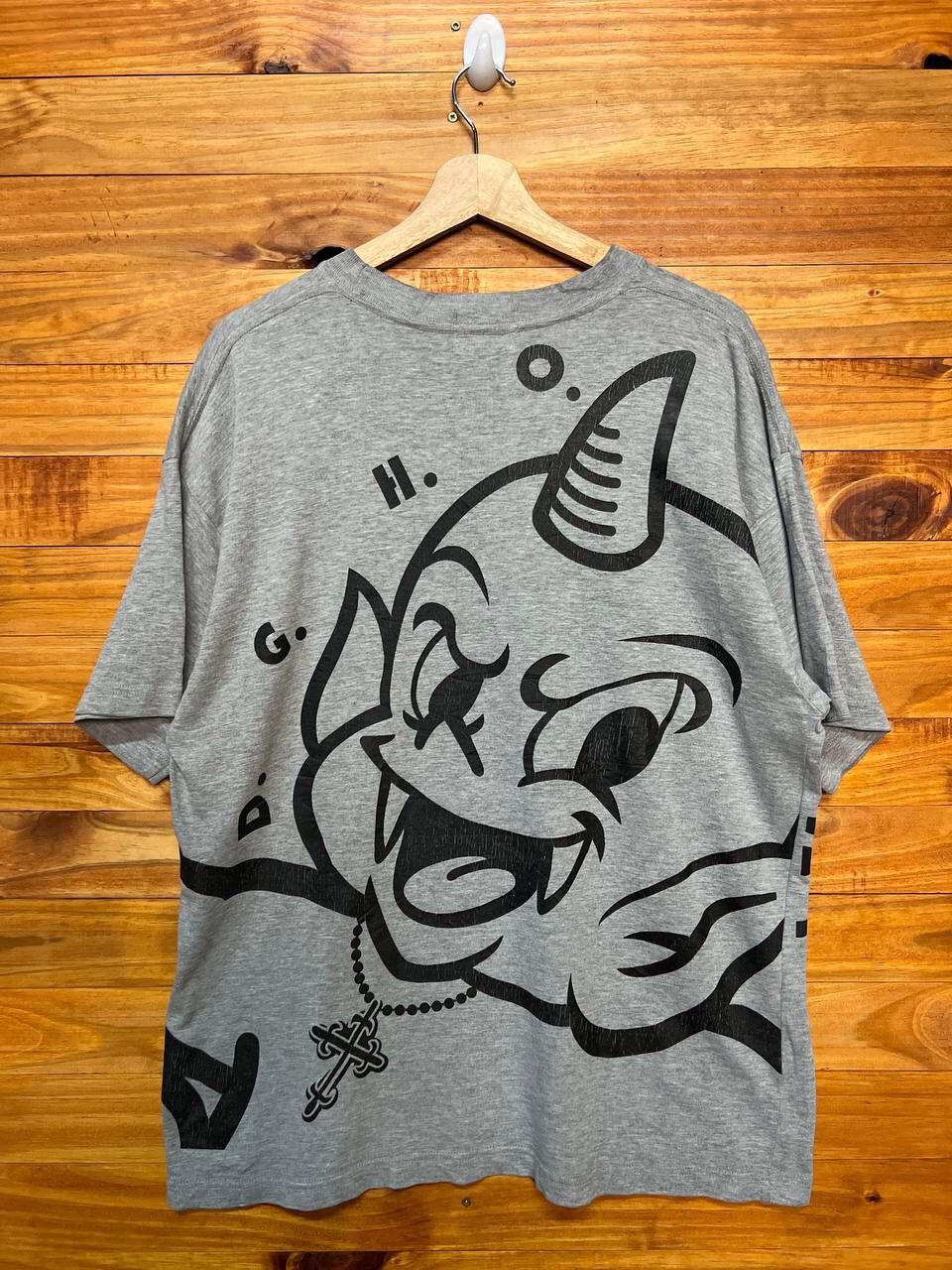 Vintage VINTAGE ONE HORN GHOST DEVIL OVERPRINT TEES Size US L / EU 52-54 / 3 - 4 Thumbnail