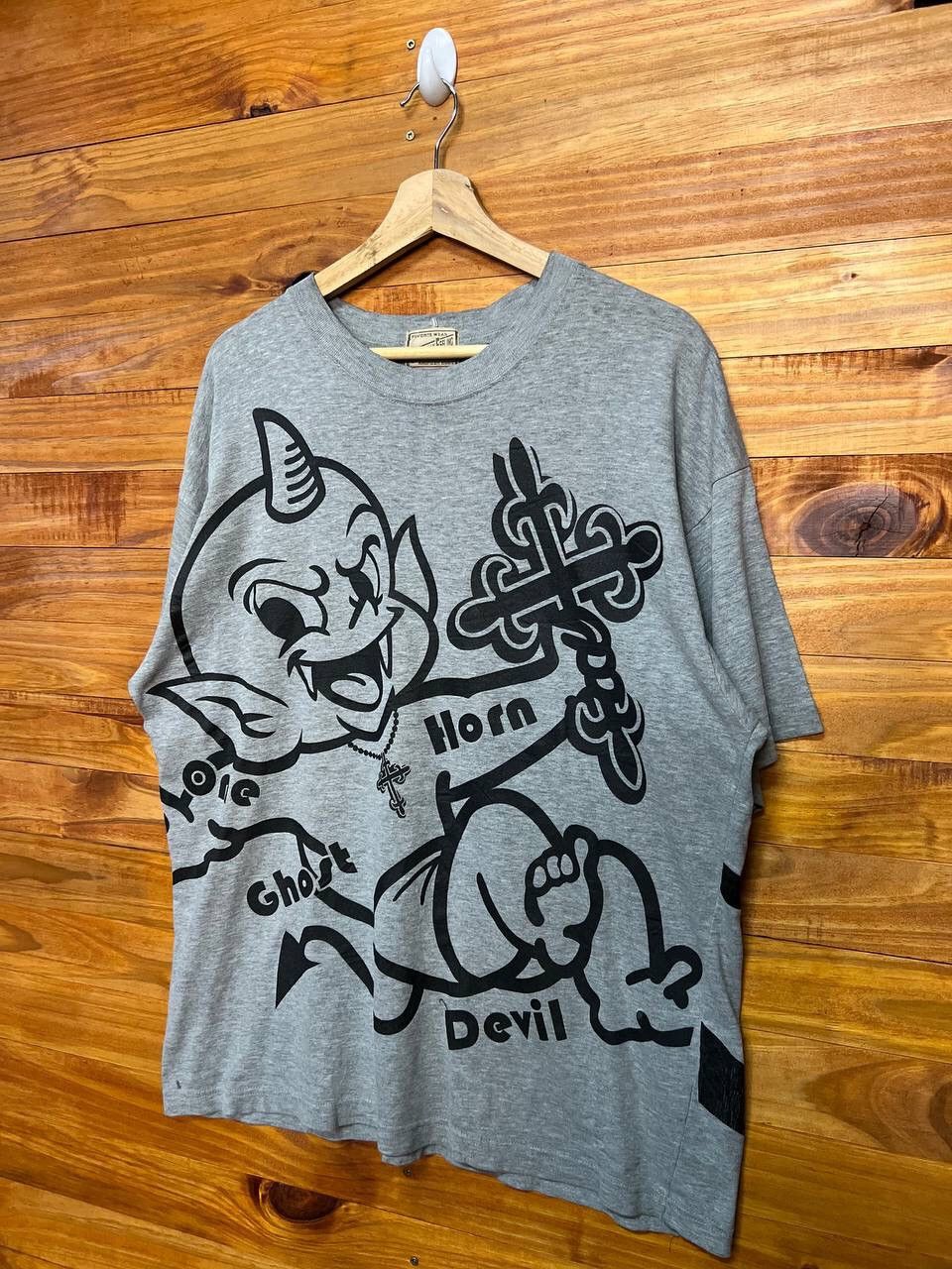 Vintage VINTAGE ONE HORN GHOST DEVIL OVERPRINT TEES Size US L / EU 52-54 / 3 - 3 Thumbnail