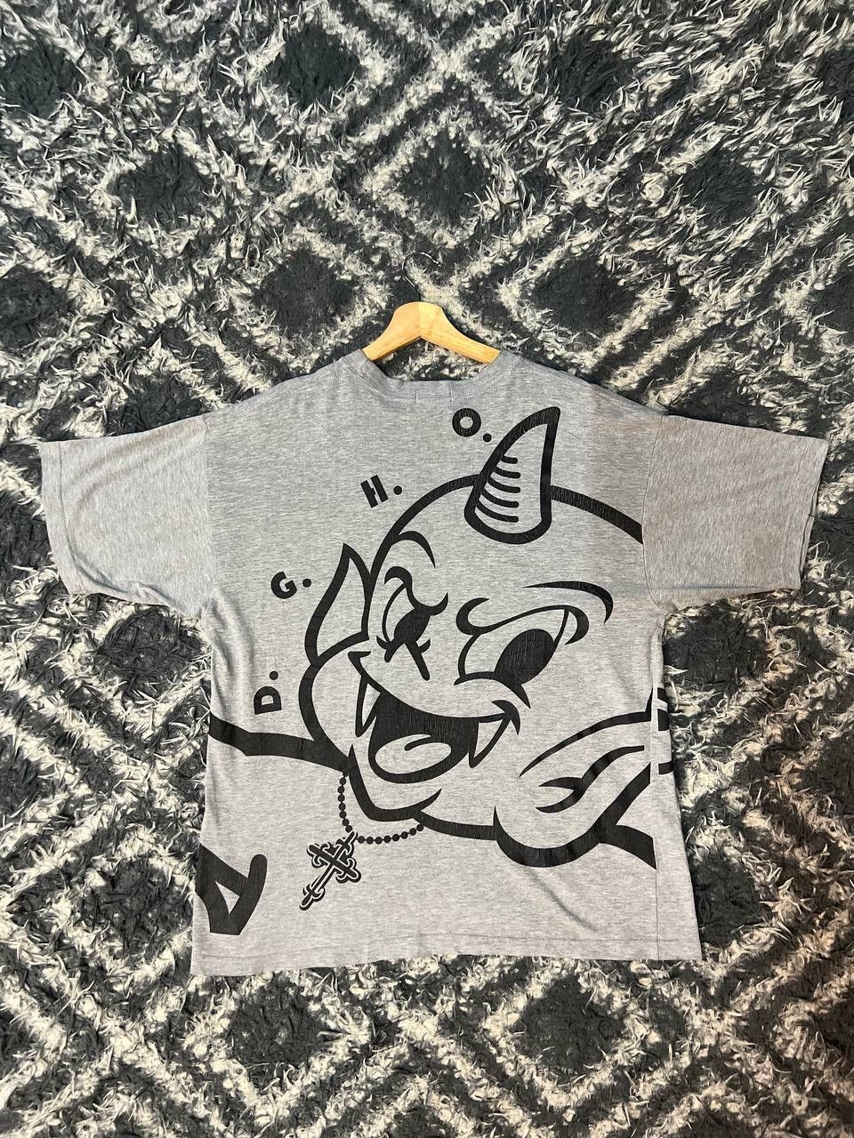 Vintage VINTAGE ONE HORN GHOST DEVIL OVERPRINT TEES Size US L / EU 52-54 / 3 - 8 Thumbnail