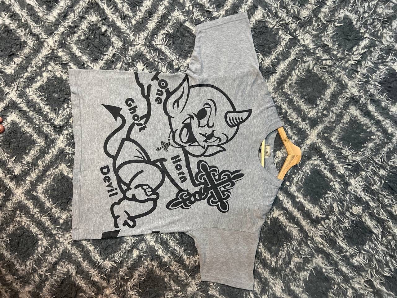 Vintage VINTAGE ONE HORN GHOST DEVIL OVERPRINT TEES Size US L / EU 52-54 / 3 - 7 Thumbnail