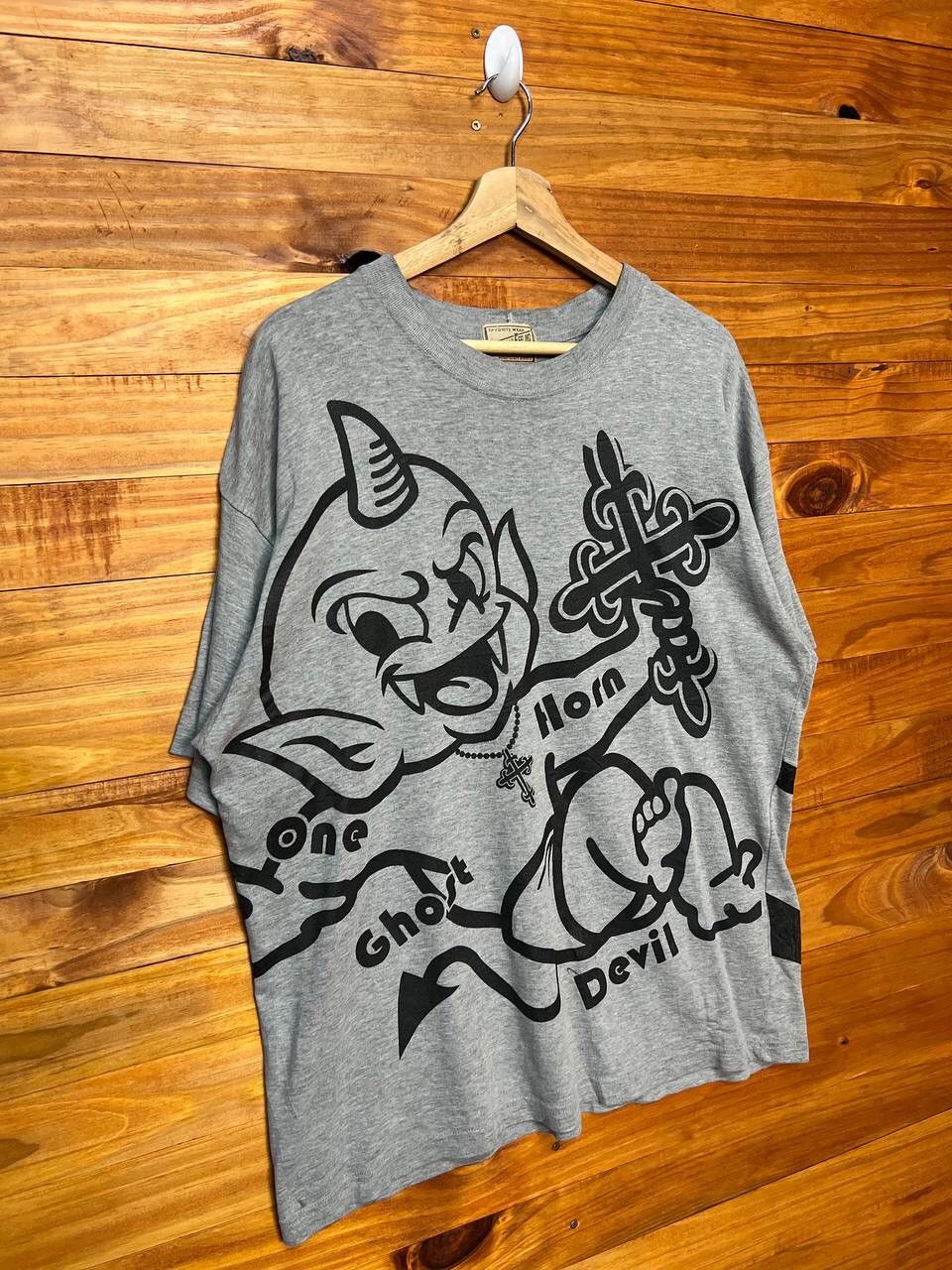 Vintage VINTAGE ONE HORN GHOST DEVIL OVERPRINT TEES Size US L / EU 52-54 / 3 - 2 Thumbnail