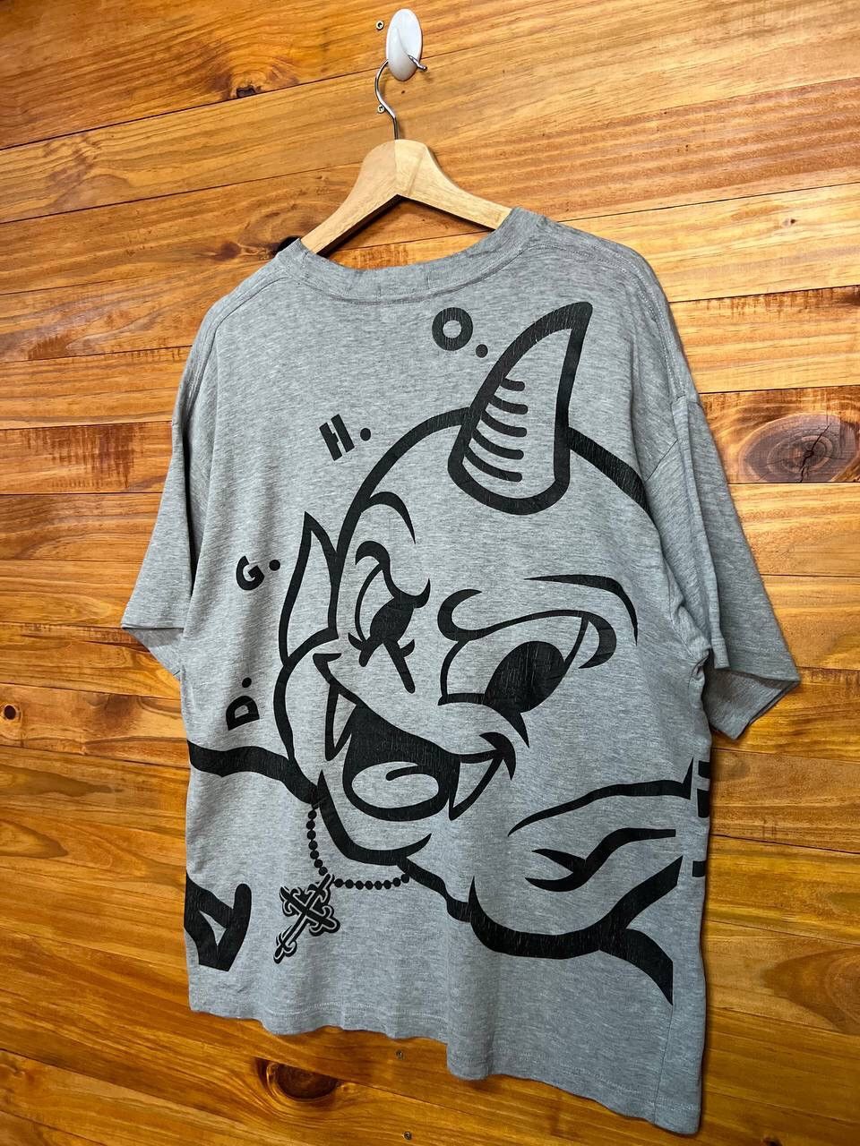 Vintage VINTAGE ONE HORN GHOST DEVIL OVERPRINT TEES Size US L / EU 52-54 / 3 - 6 Thumbnail