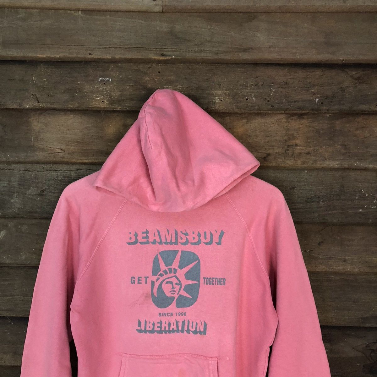 Beams Japan Beams Boy Pink vintage Hoodie sweatshirt #4771 Size S / US 4 / IT 40 - 2 Thumbnail