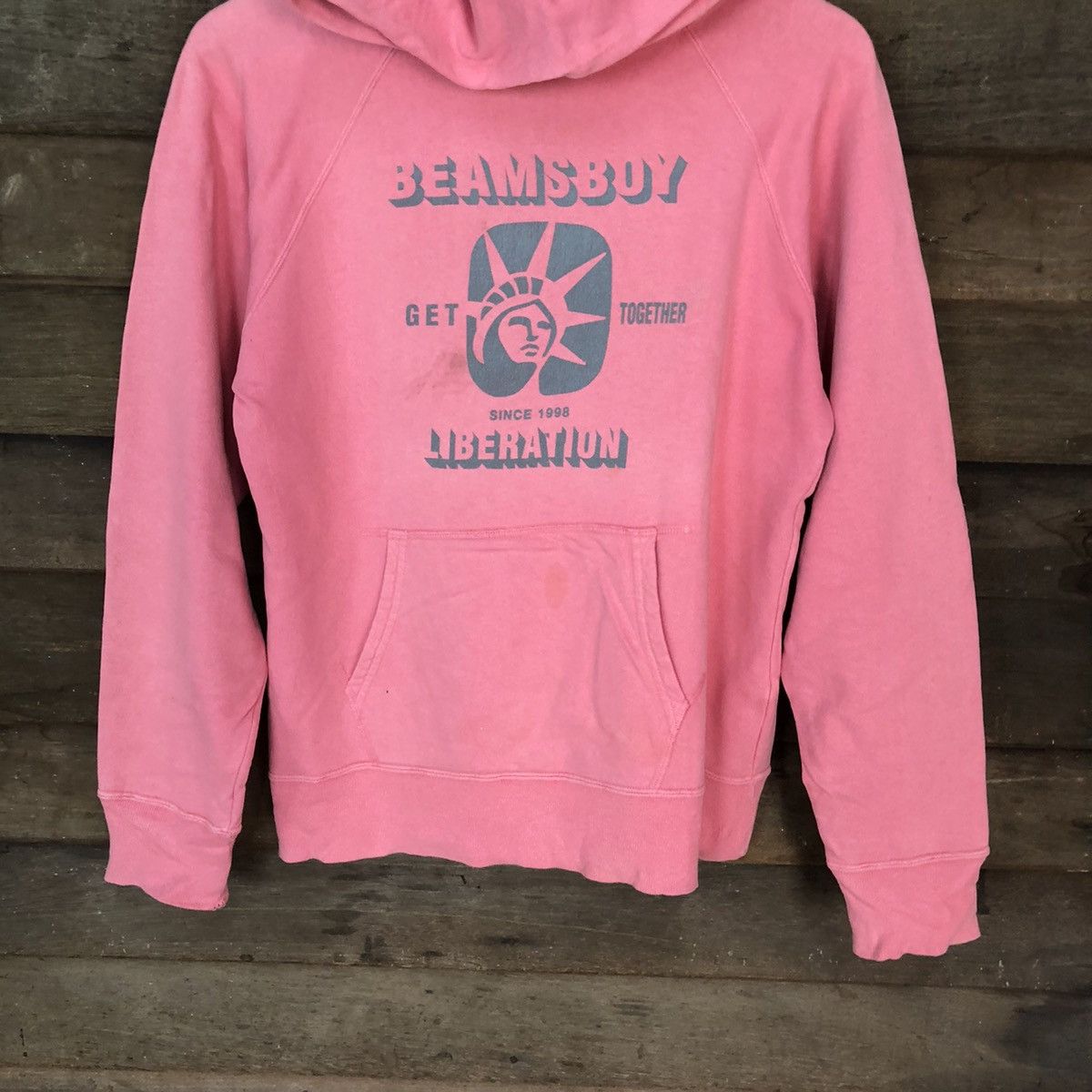 Beams Japan Beams Boy Pink vintage Hoodie sweatshirt #4771 Size S / US 4 / IT 40 - 3 Thumbnail