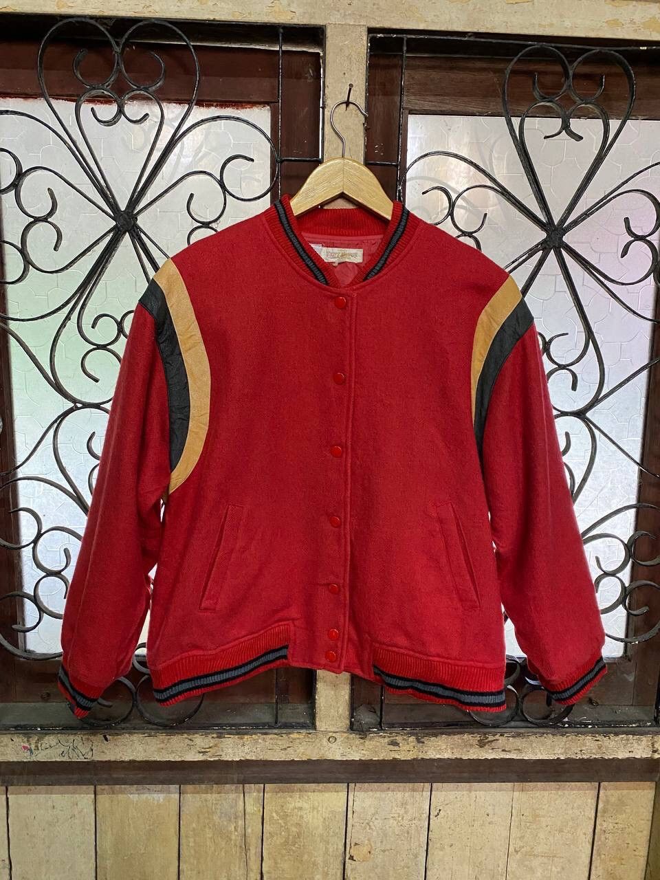 Japanese Brand Vintage Varsity Tent House Jacket Size US L / EU 52-54 / 3 - 1 Thumbnail