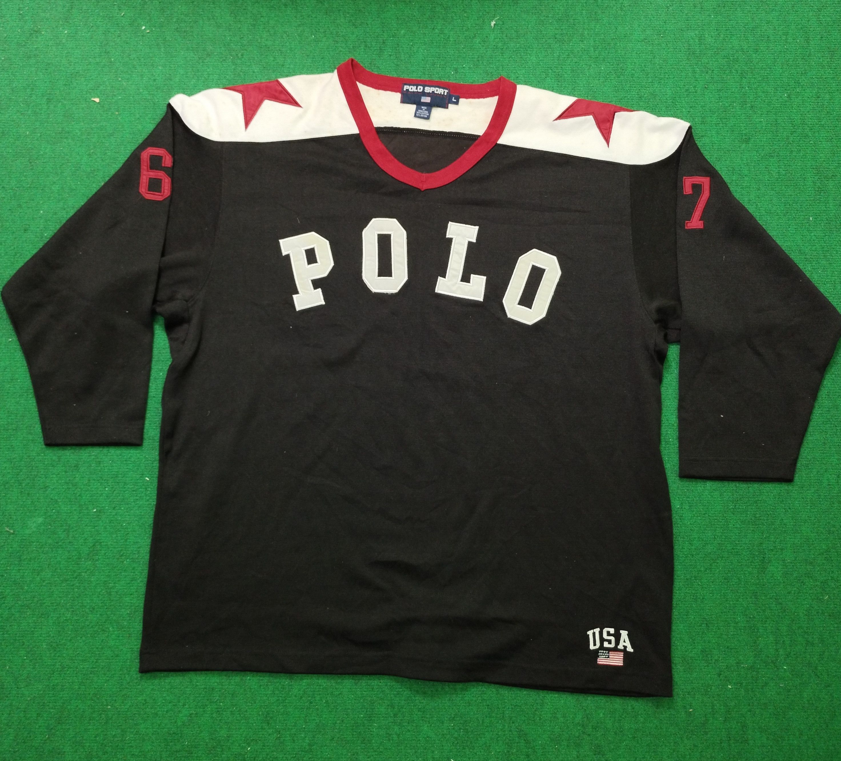 Polo Ralph Lauren Vintage Polo Ralph Lauren USA Sweatshirt Size US L / EU 52-54 / 3 - 1 Thumbnail
