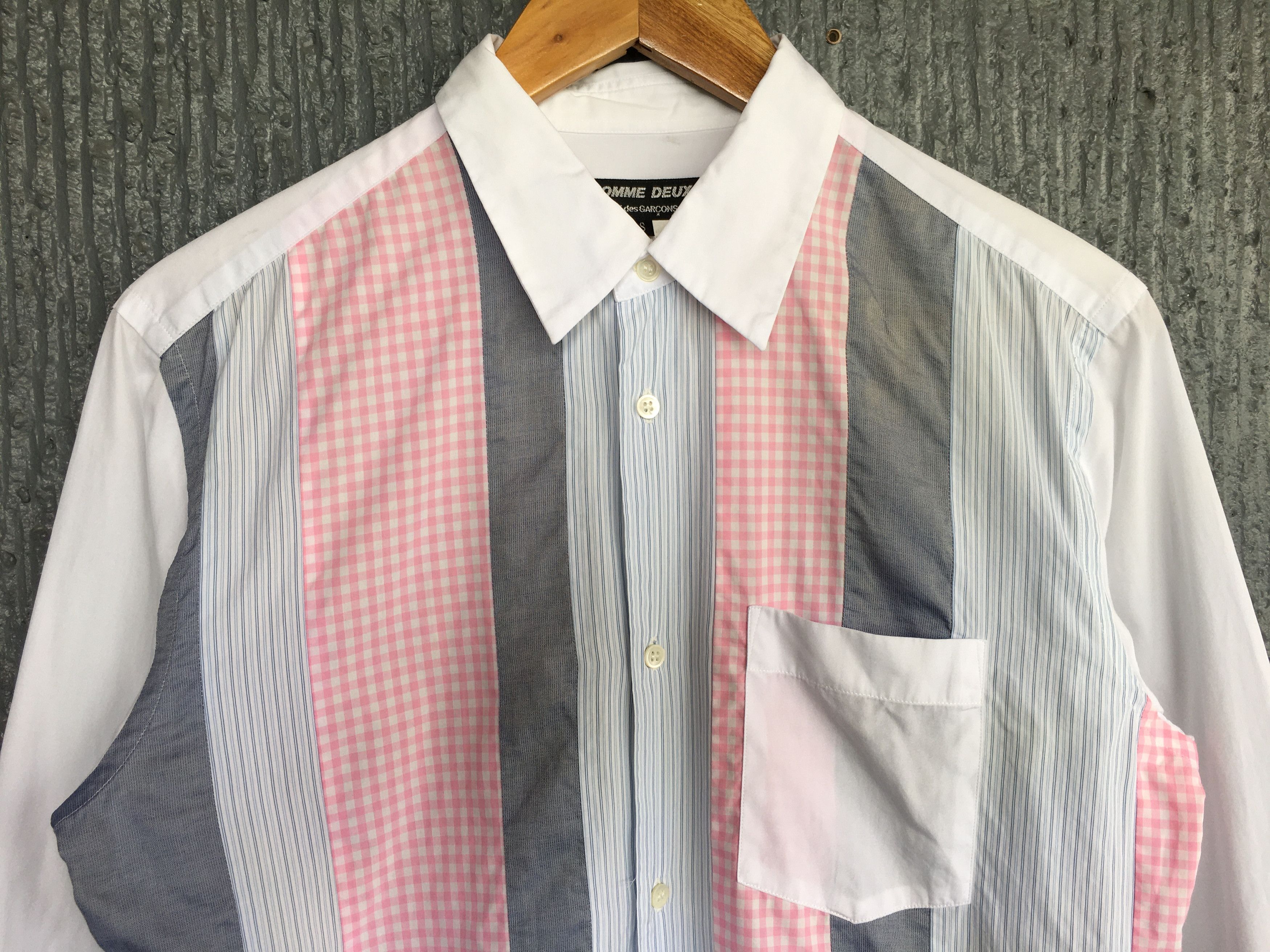 Comme des Garcons Homme Deux Homme Deux CDG Button Up Stripe Shirt Size US S / EU 44-46 / 1 - 2 Thumbnail