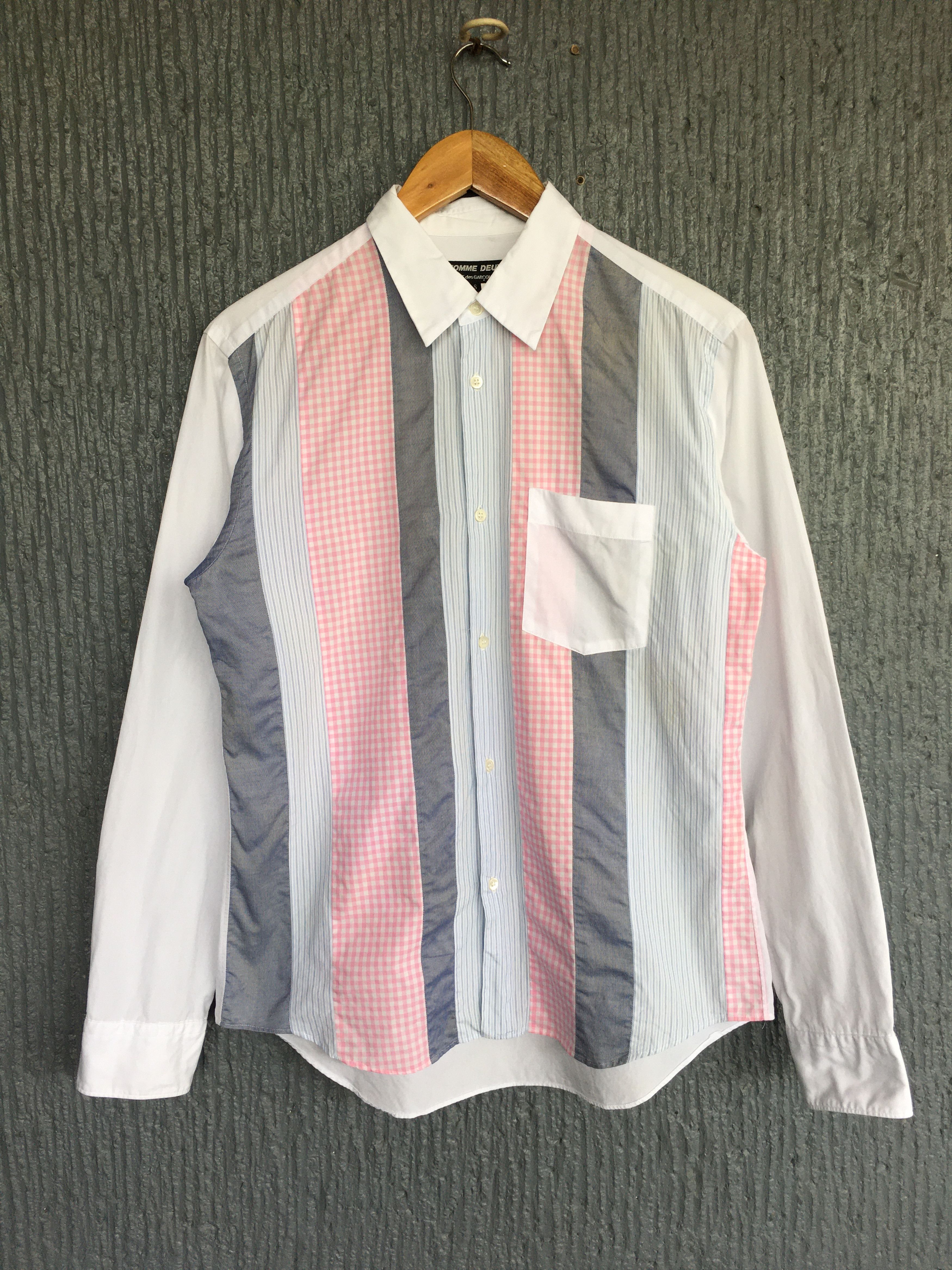 Comme des Garcons Homme Deux Homme Deux CDG Button Up Stripe Shirt Size US S / EU 44-46 / 1 - 1 Thumbnail