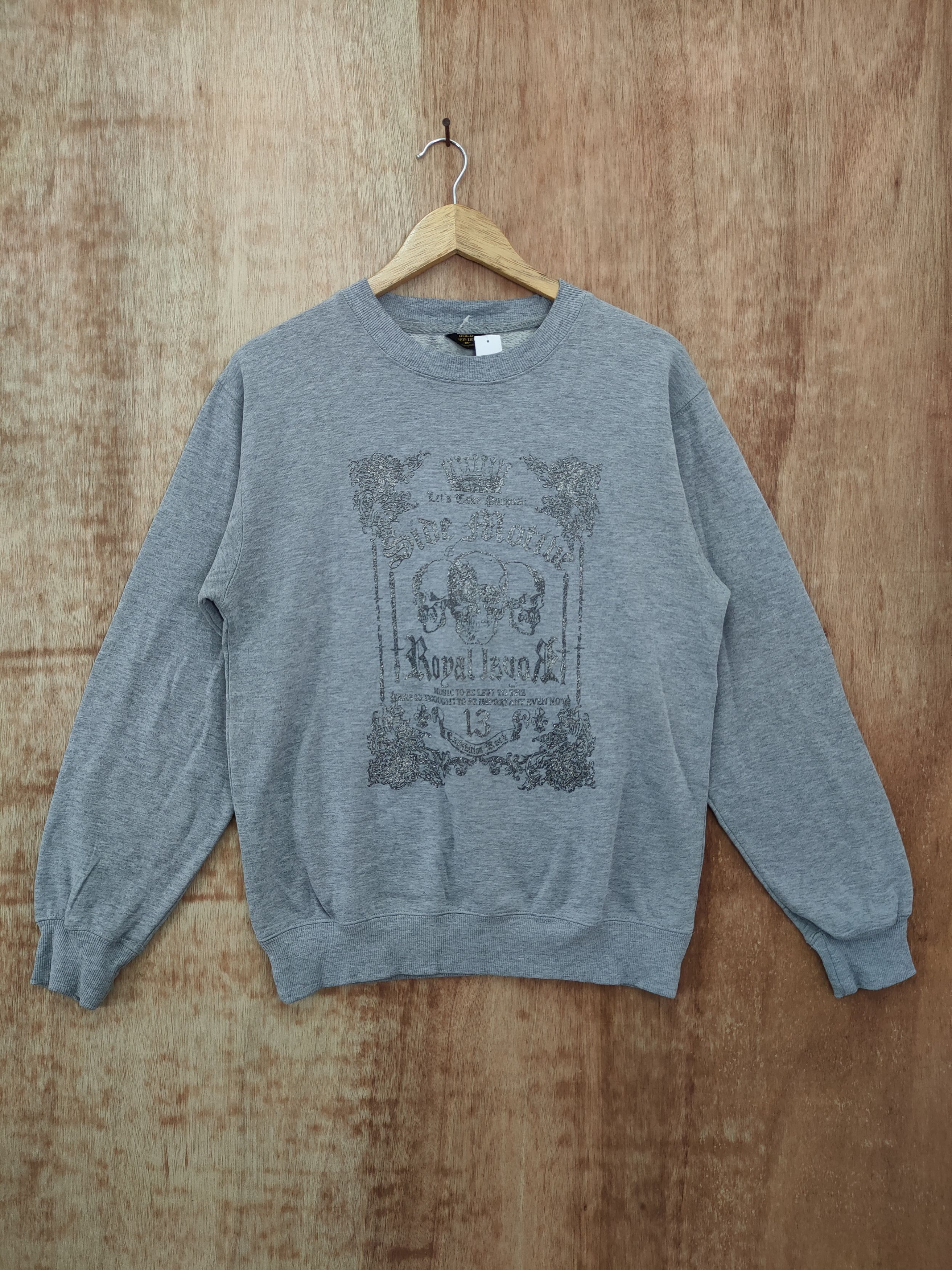Skull Jeans by an Alchemist Gold Experience triple Skull silver punk sweatshirt #46-203 Size US M / EU 48-50 / 2 - 2 Thumbnail