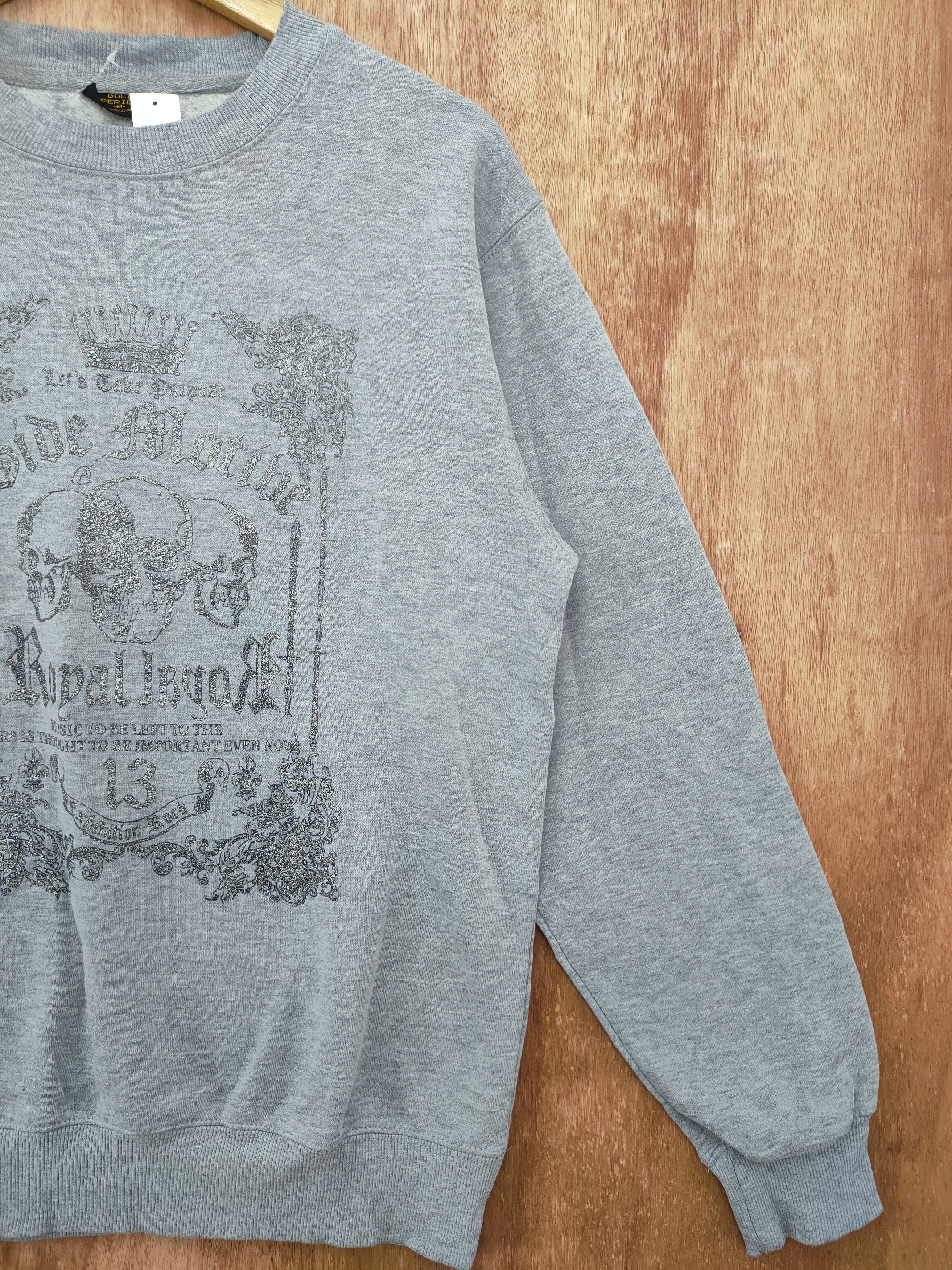 Skull Jeans by an Alchemist Gold Experience triple Skull silver punk sweatshirt #46-203 Size US M / EU 48-50 / 2 - 4 Thumbnail